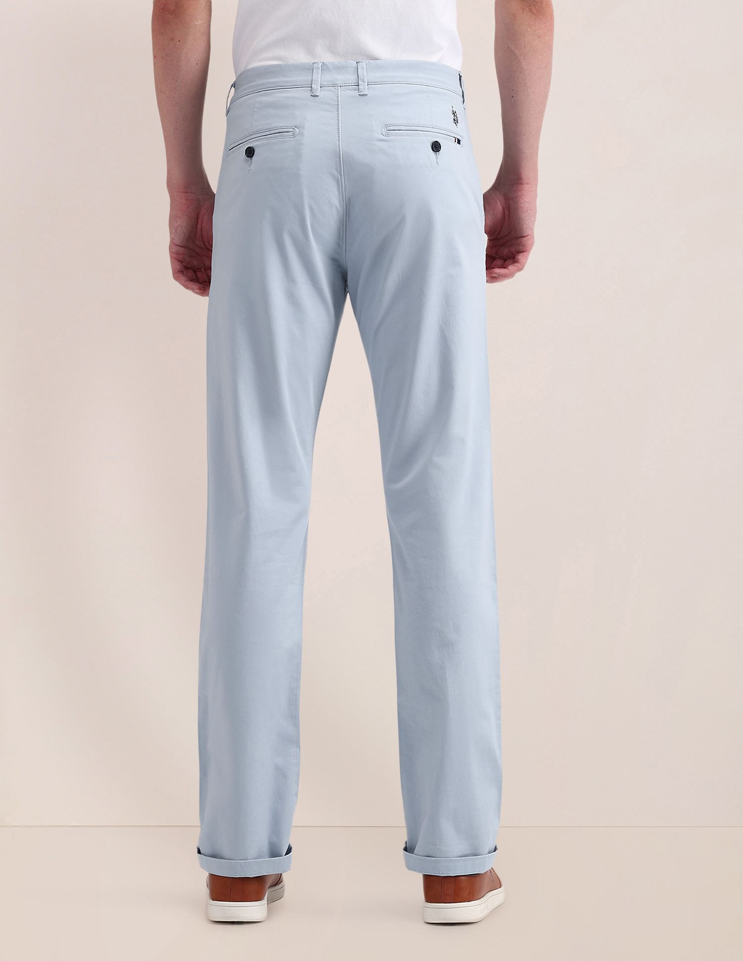 U.S. Polo Assn. Riley Straight Fit Solid Trousers