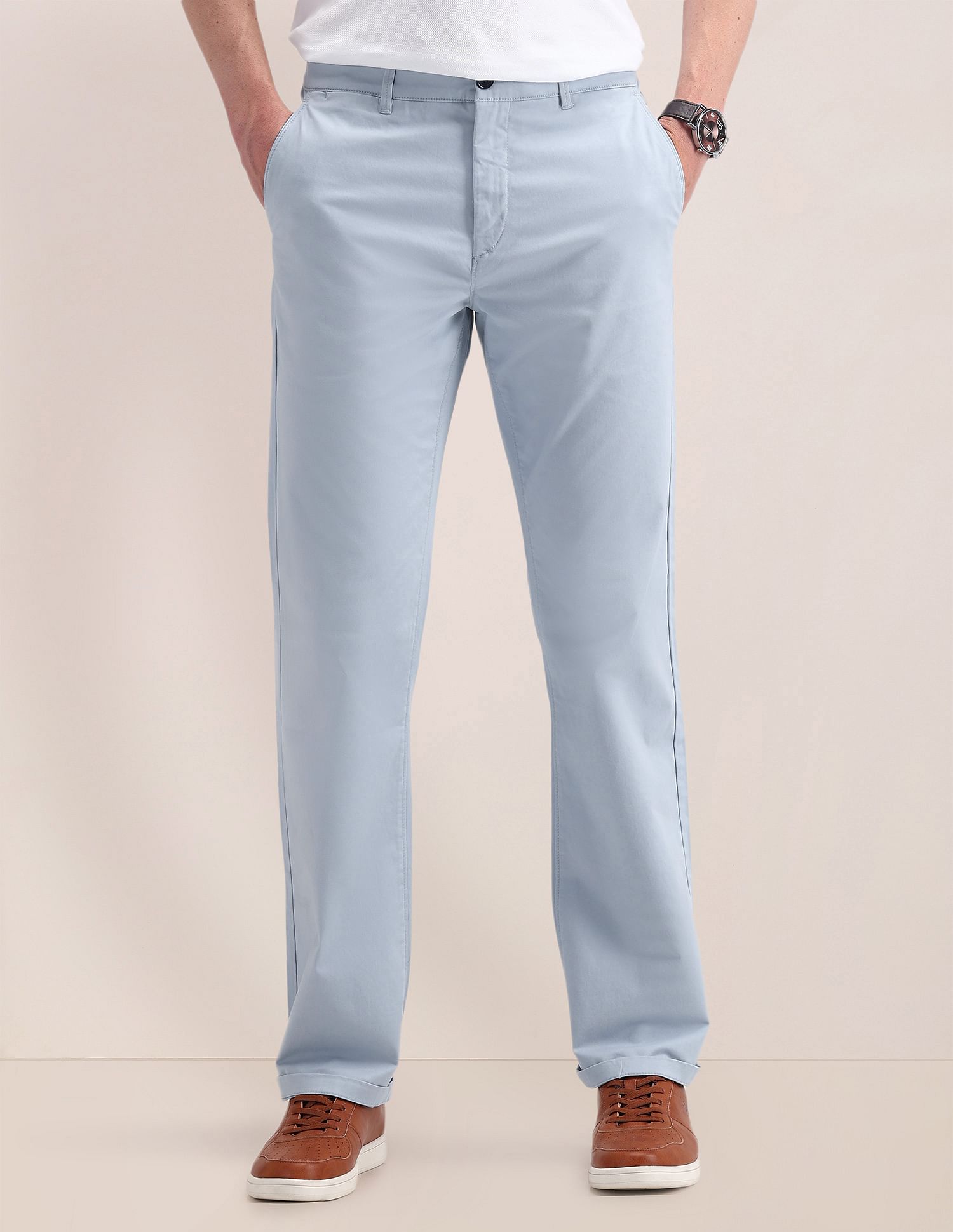 U.S. Polo Assn. Riley Straight Fit Solid Trousers