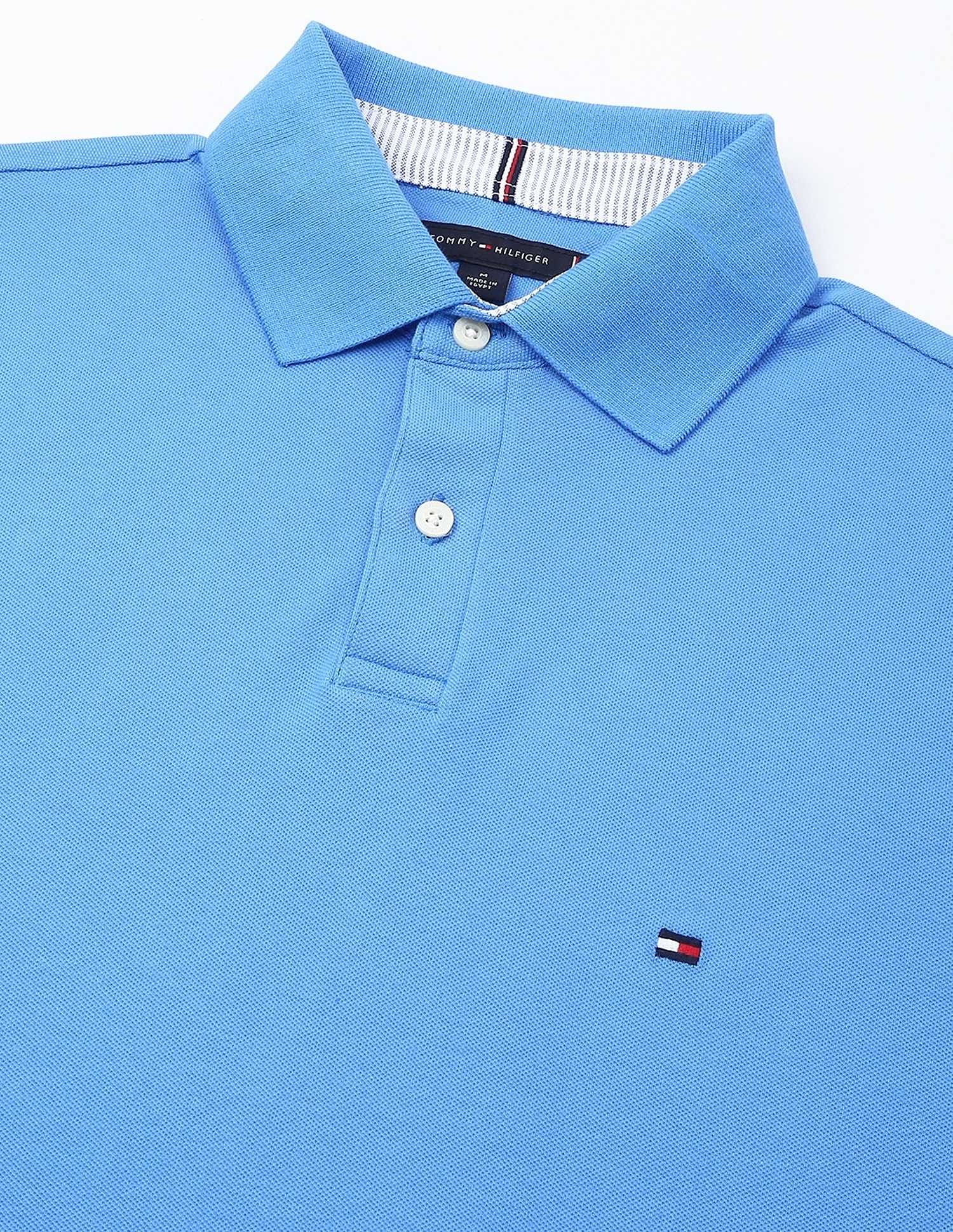 Tommy Hilfiger Solid Regular-Fit Cotton Polo Shirt