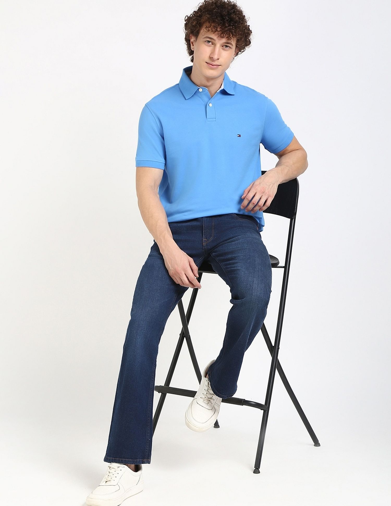 Tommy Hilfiger Solid Regular-Fit Cotton Polo Shirt