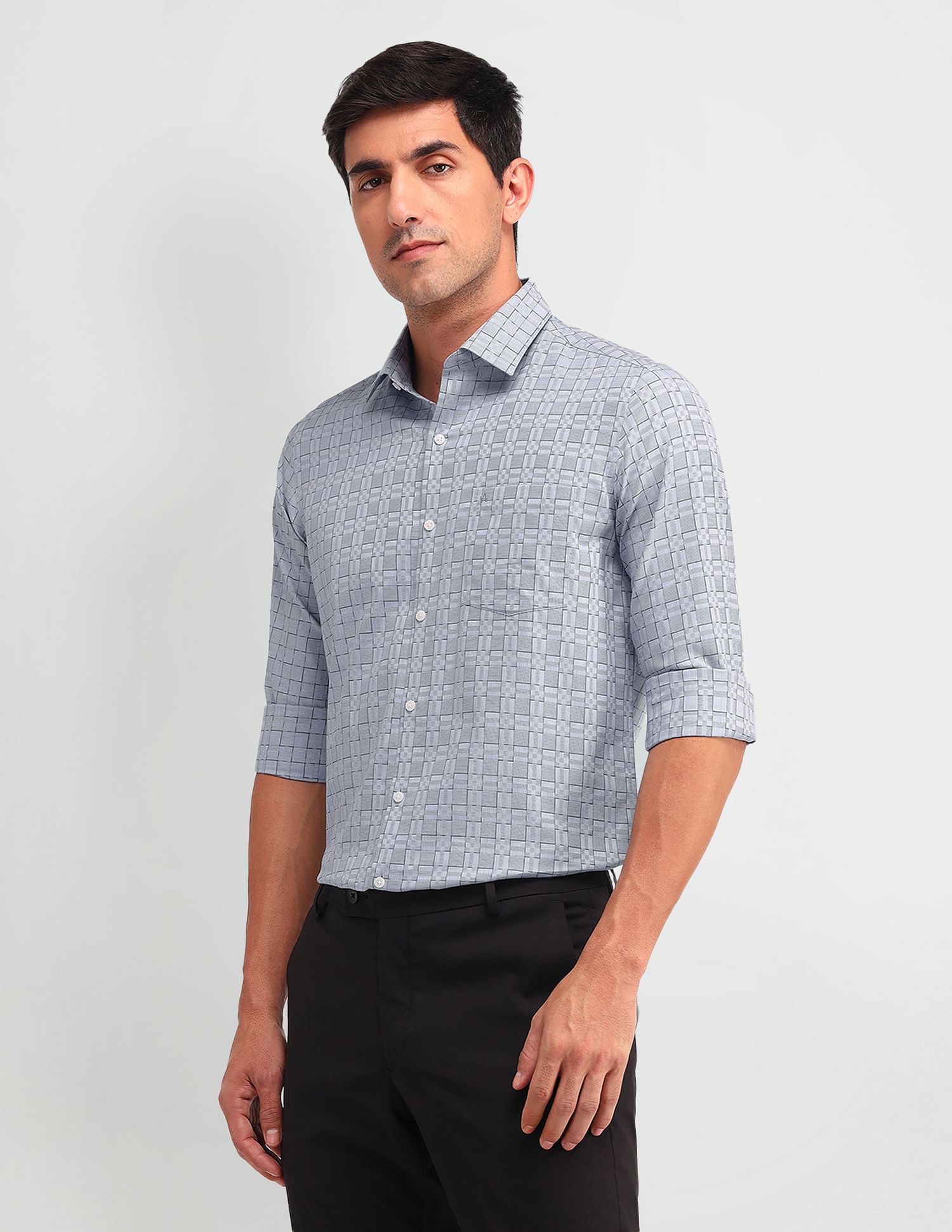 Arrow Manhattan Slim Fit Checked Shirt