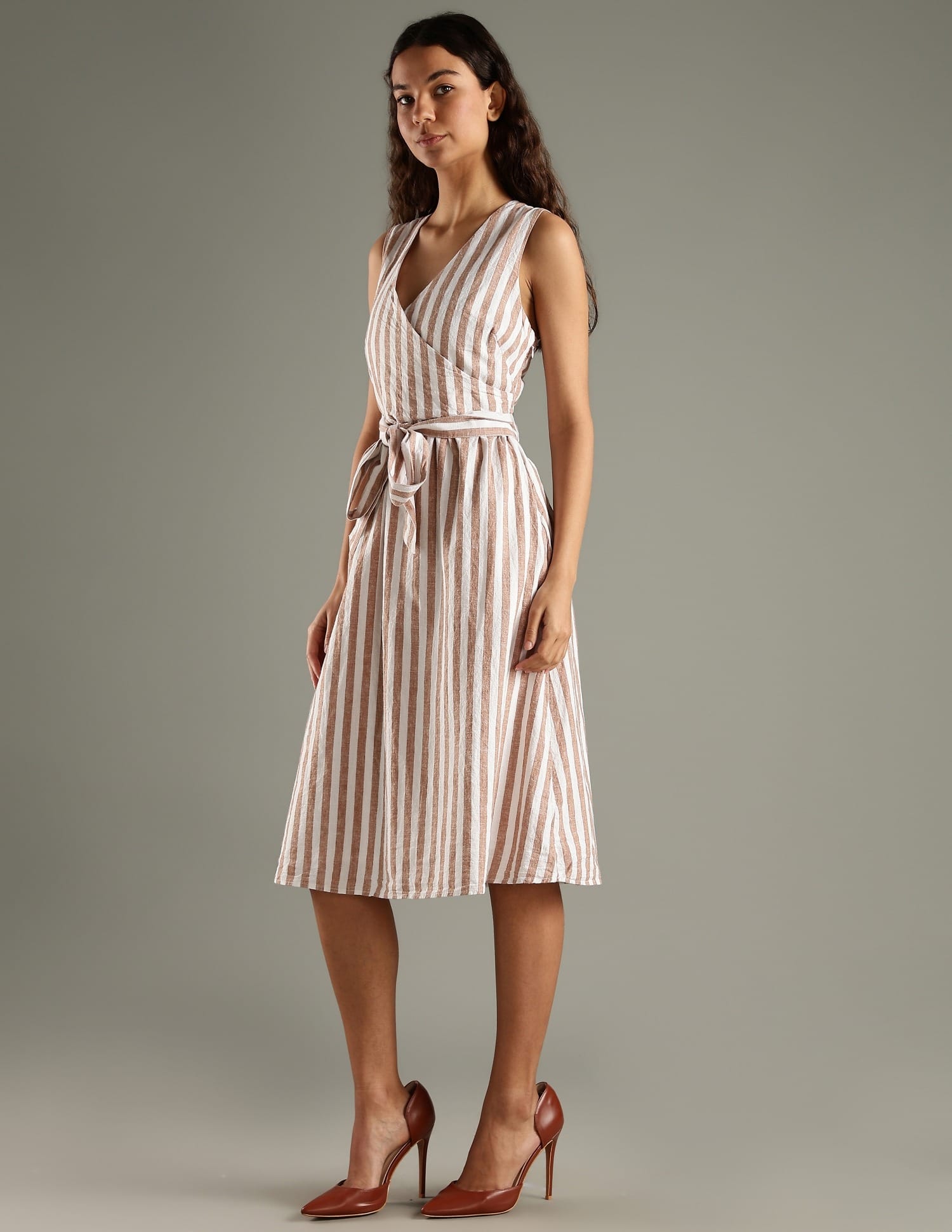 Sleeveless Cotton On Wrap Dress StyleCast Blue Floral Print