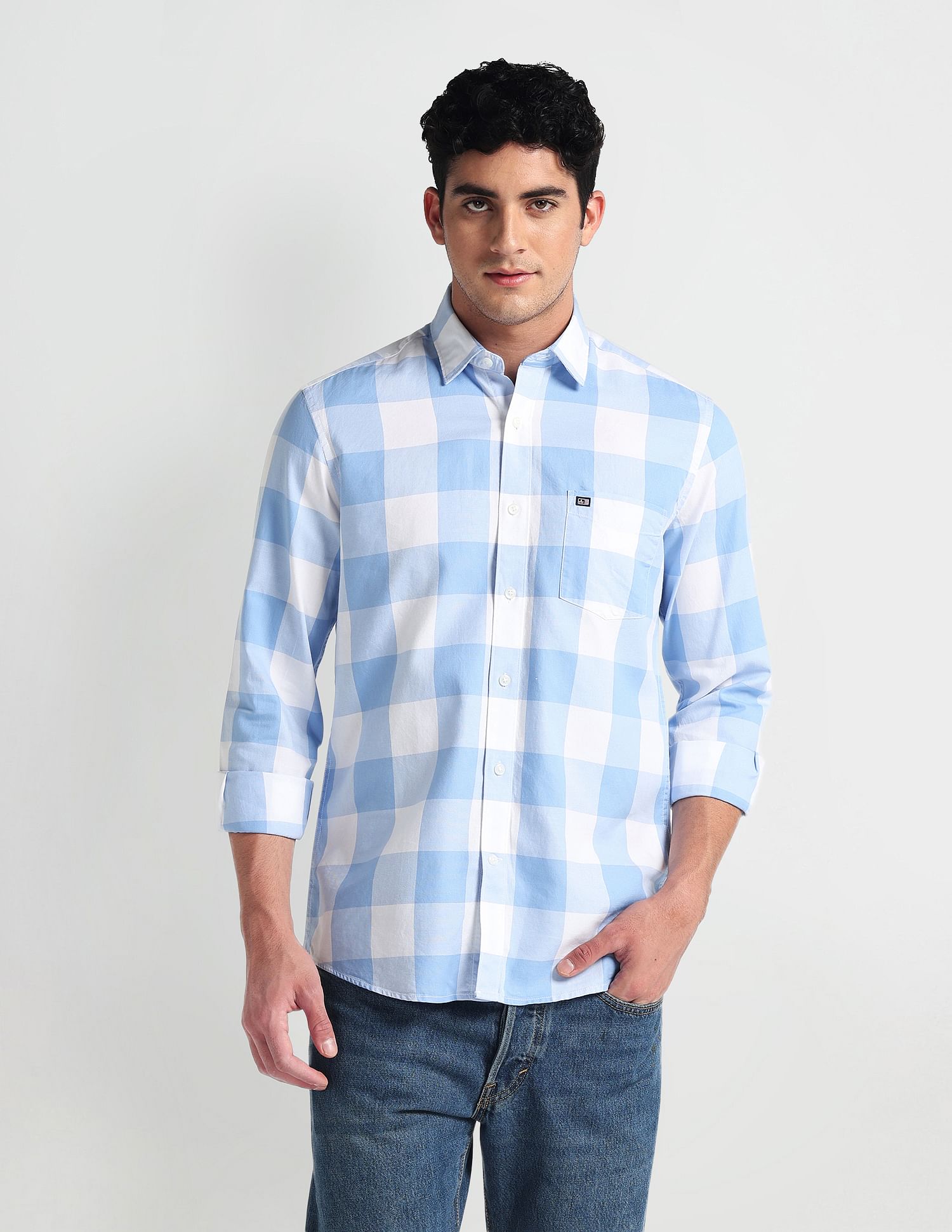 Arrow Sports Buffalo Check Oxford Shirt