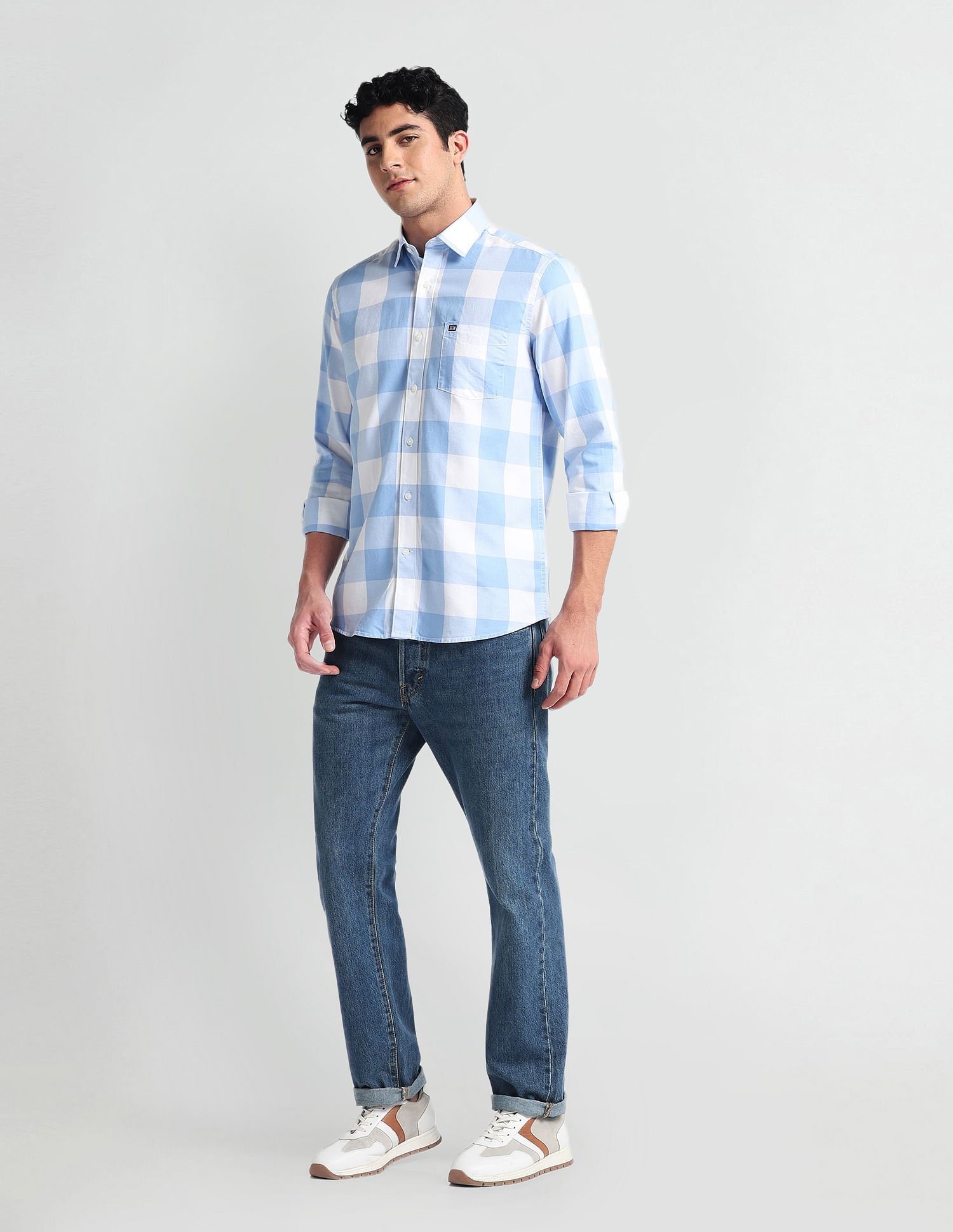 Arrow Sports Buffalo Check Oxford Shirt