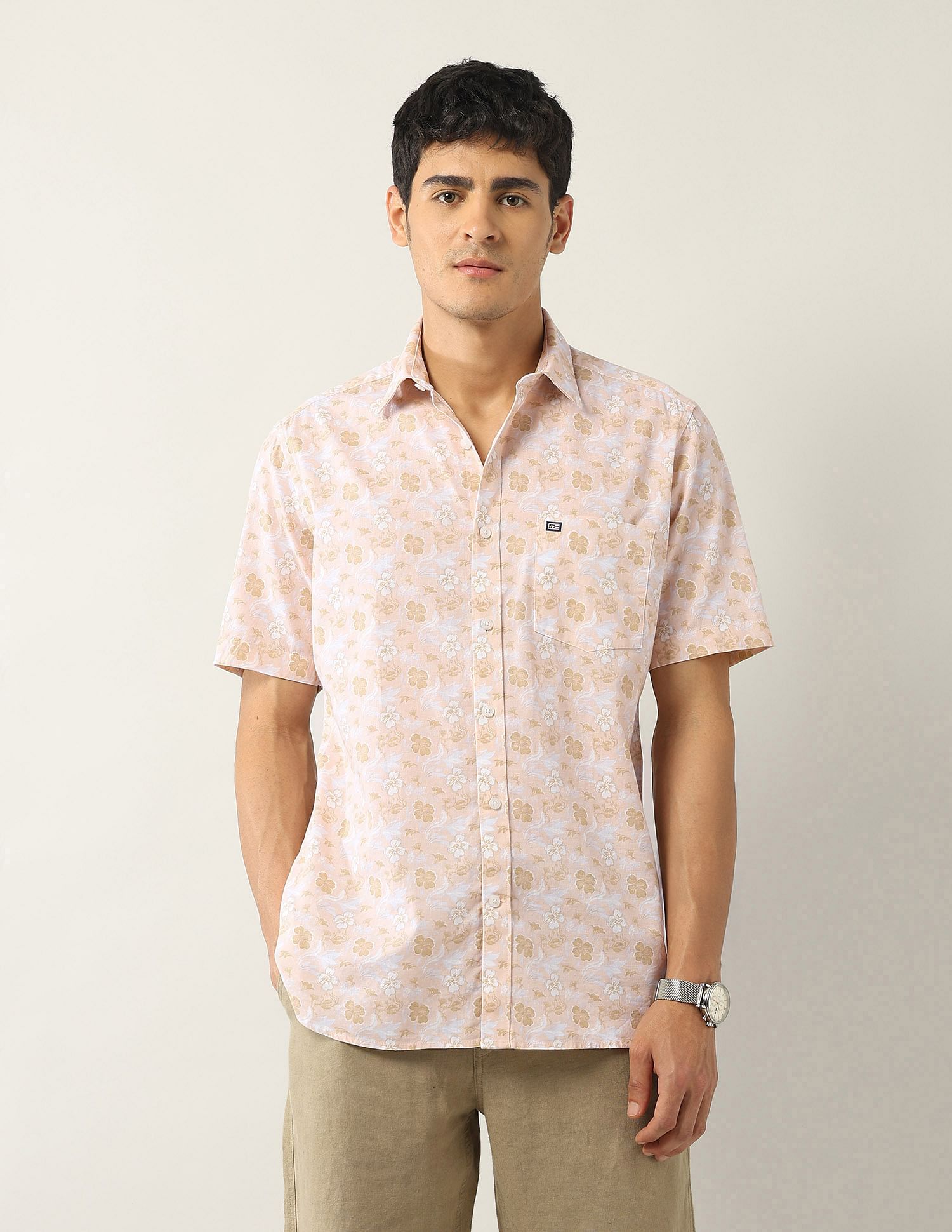 Arrow Sport Regular Fit Floral Printed Shirt