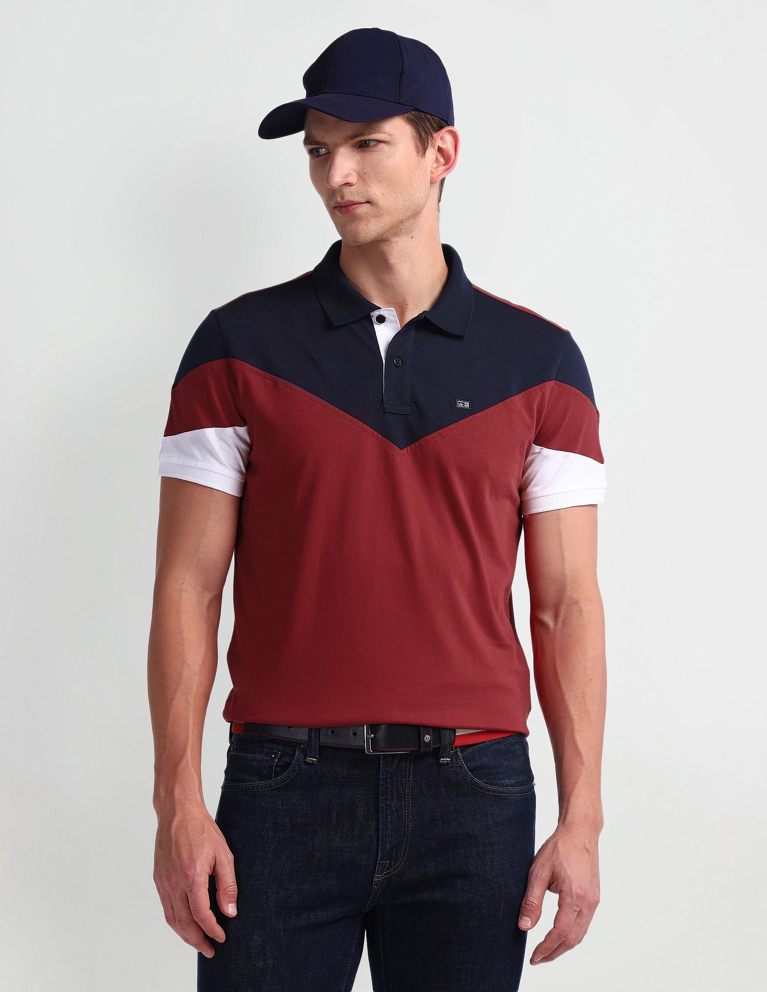 Arrow Sport Short Sleeve Colorblock Polo Shirt