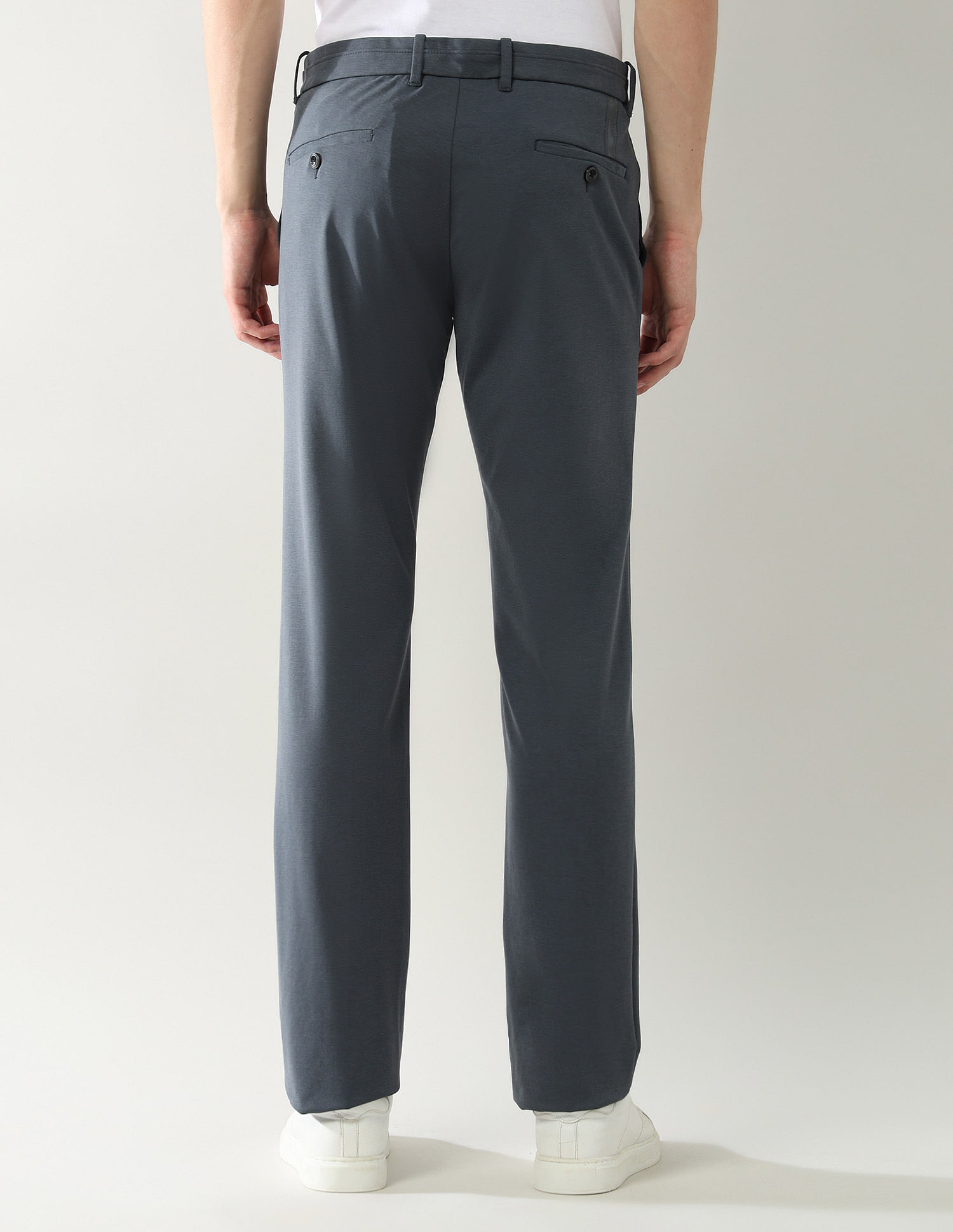 Arrow Newyork Mid Rise Knitted Autoflex Trousers