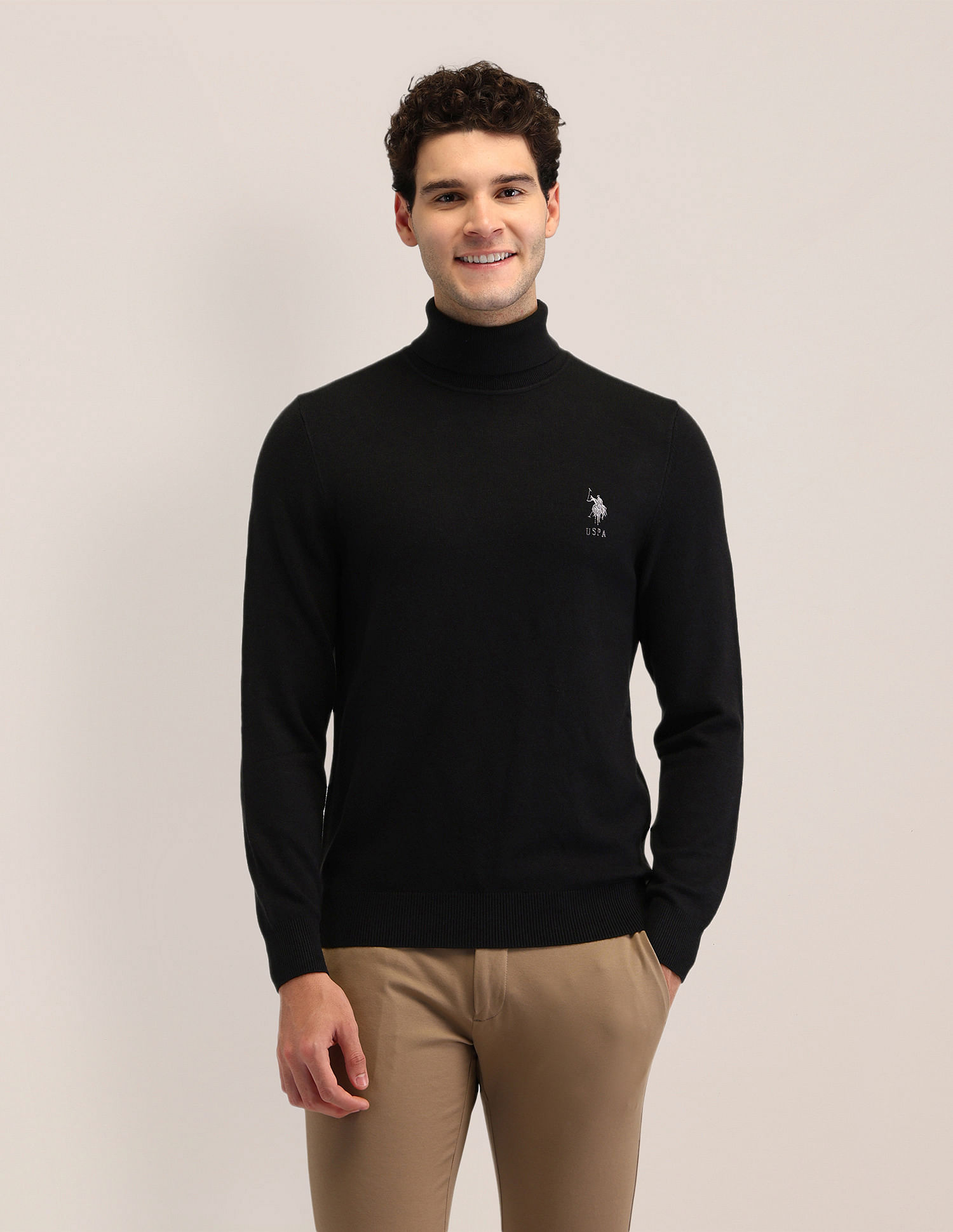 U.S. Polo Assn. Solid Regular Fit Sweater