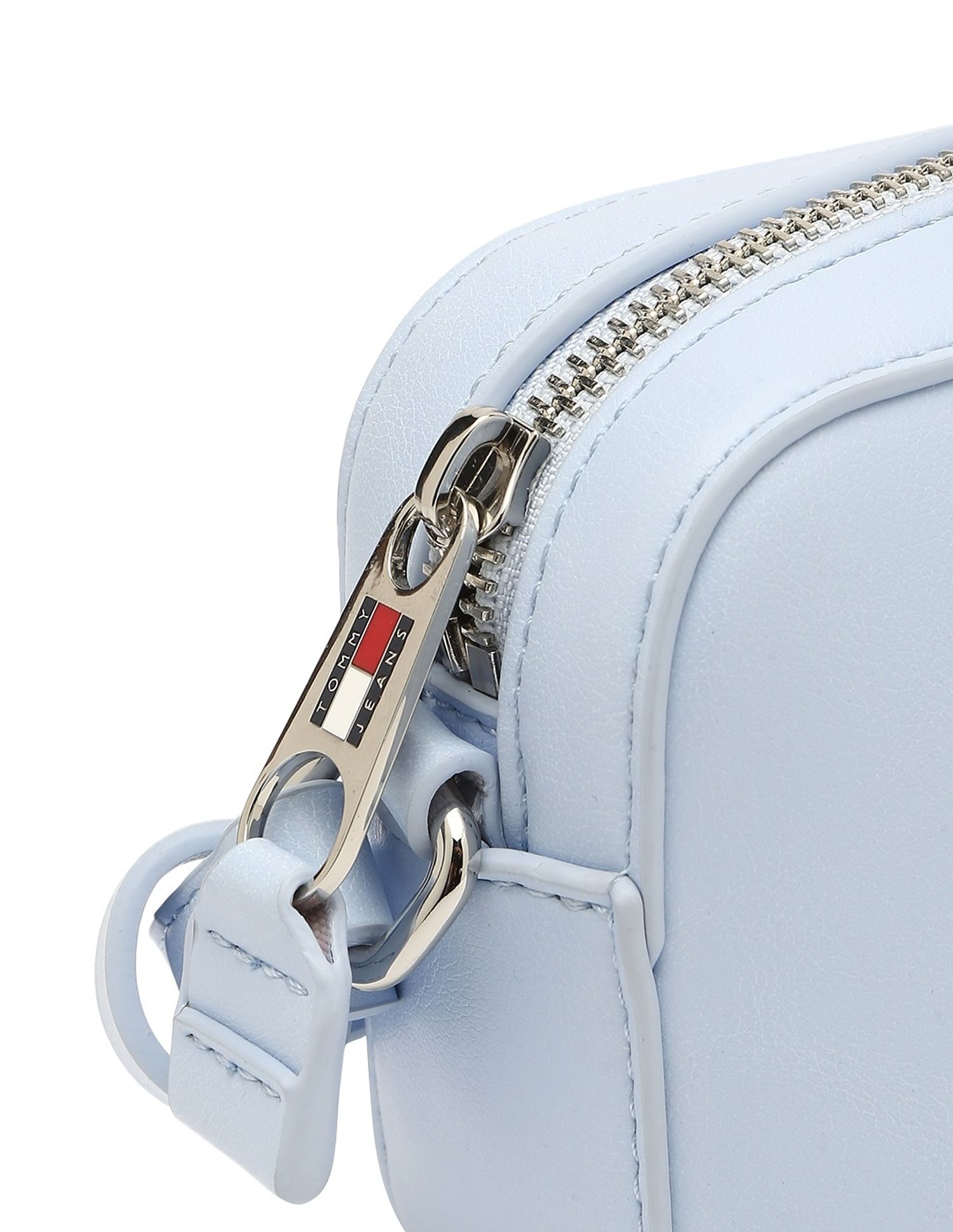 Tommy Hilfiger Solid Blue Pu Sling Bag