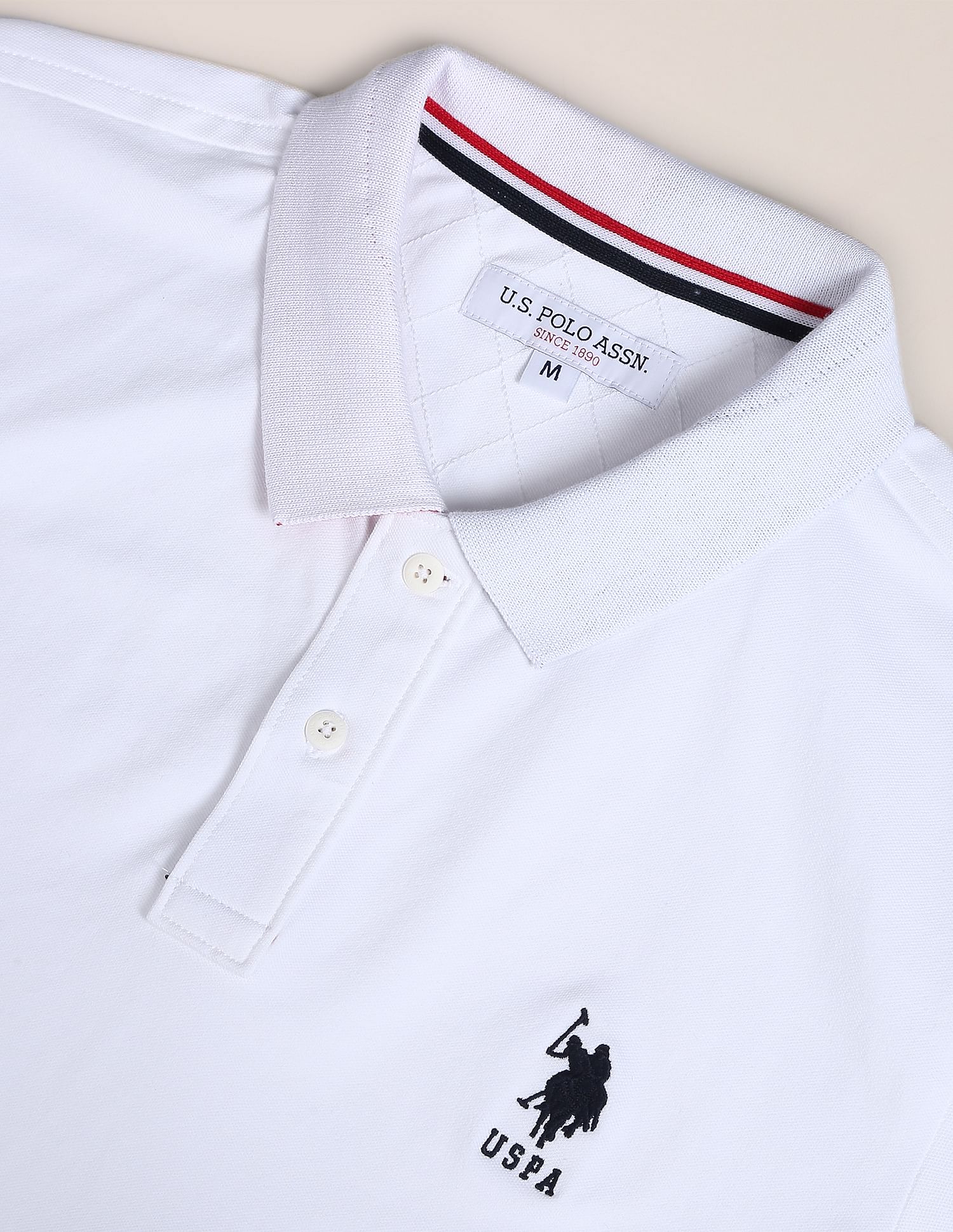 U.S. Polo Assn. Striped Hem Stretch Polo Shirt