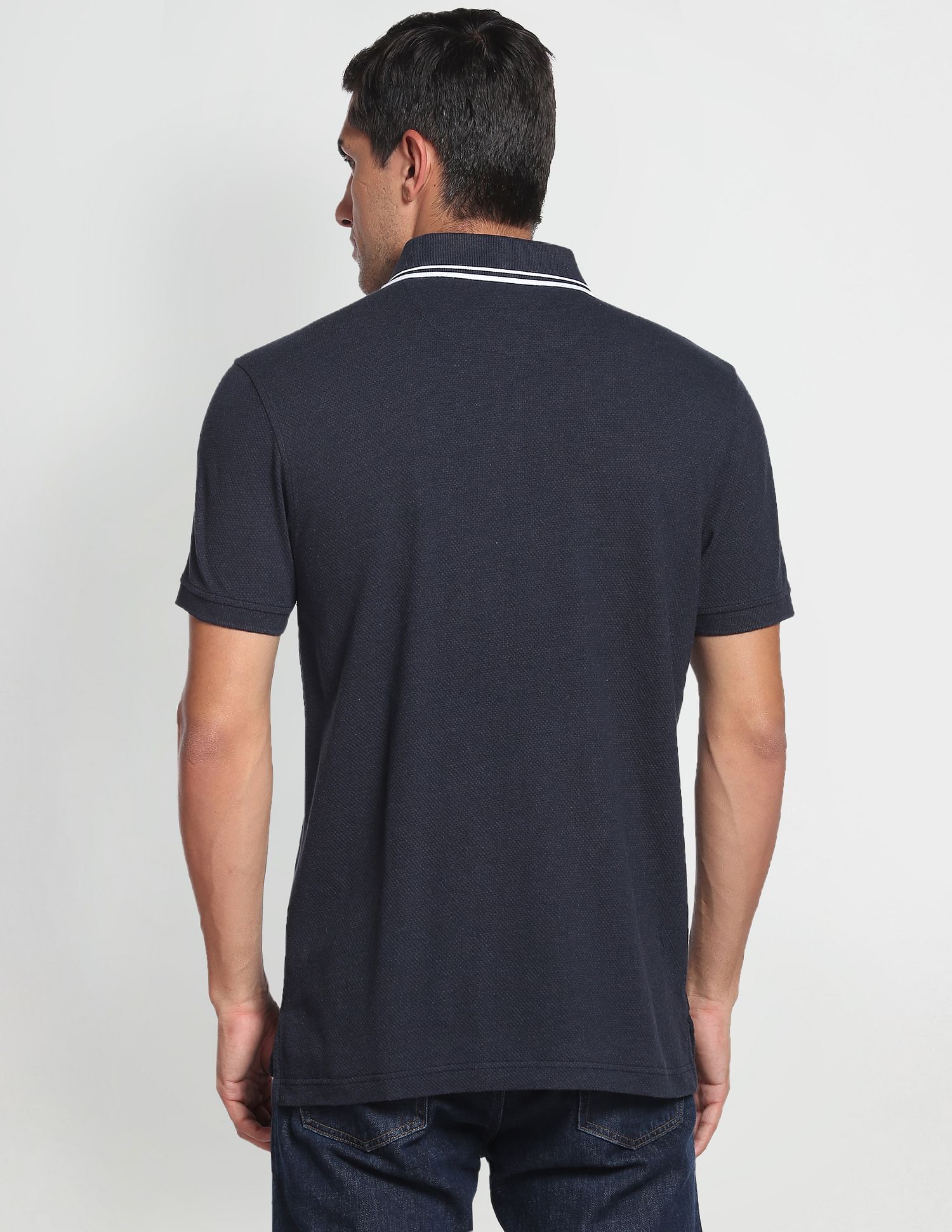 Arrow Sports Stripe Collar Polo Shirt