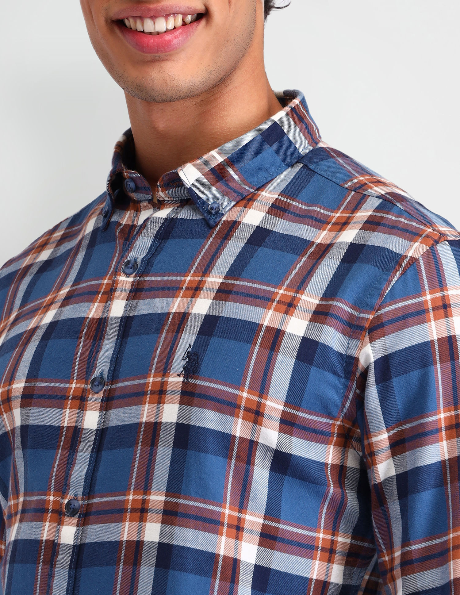 トップス AMERI  SIMPLE DOUBLE COLOR CHECK TOP Buy U.S. Polo Assn. Denim Co. Manhattan Slim Fit Checked