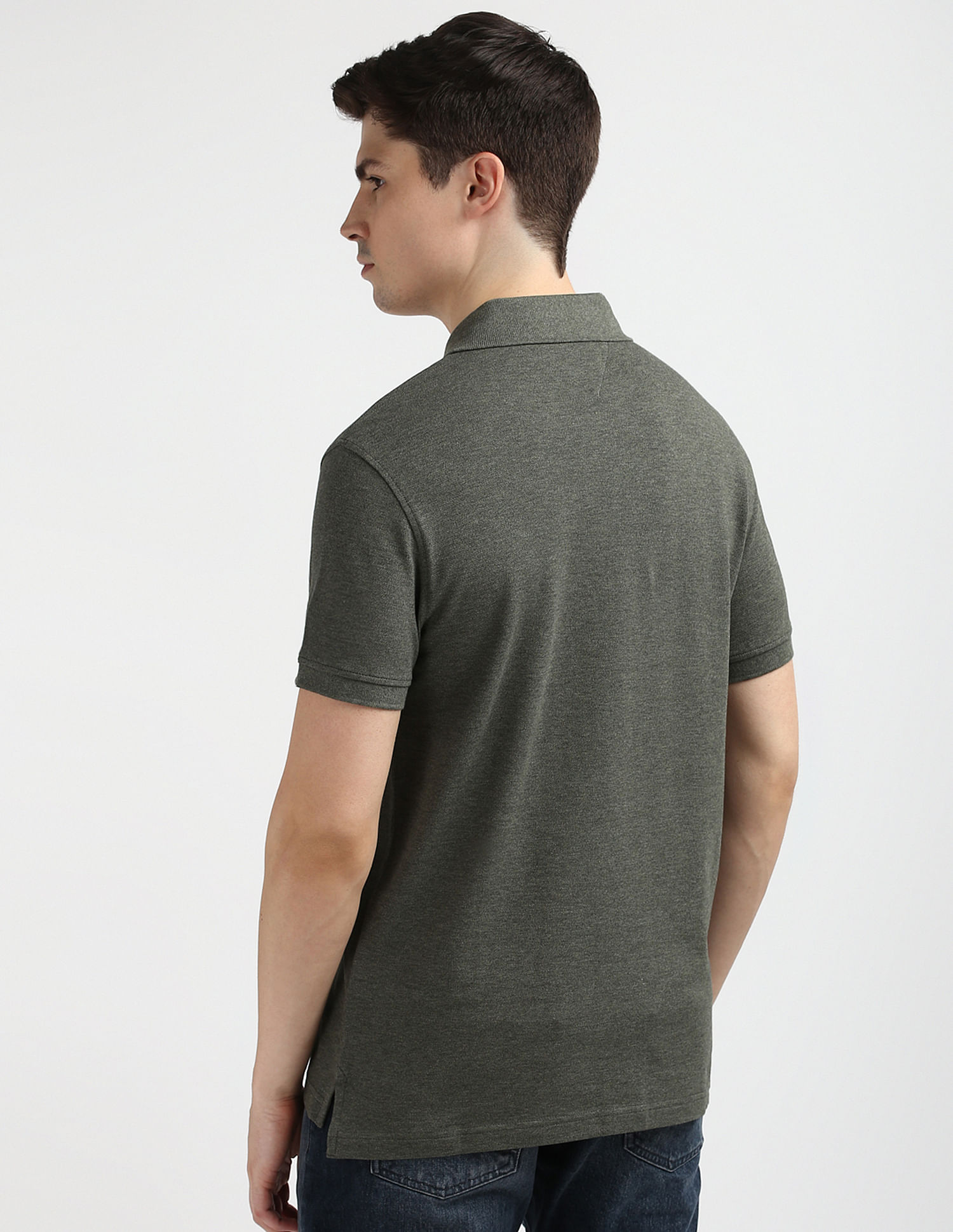 Tommy Hilfiger Slim Fit Heathered Polo Shirt