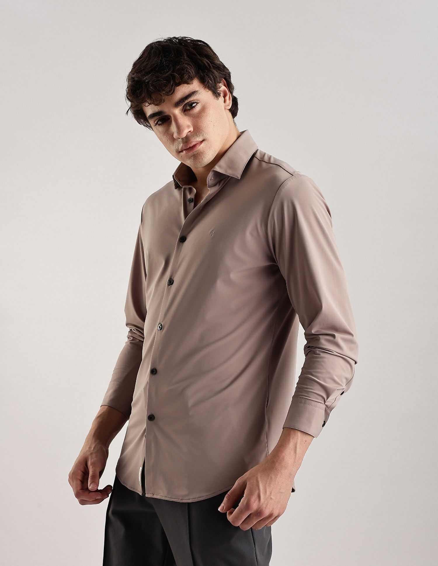 Calvin Klein Jeans Solid Slim Fit Woven Shirt