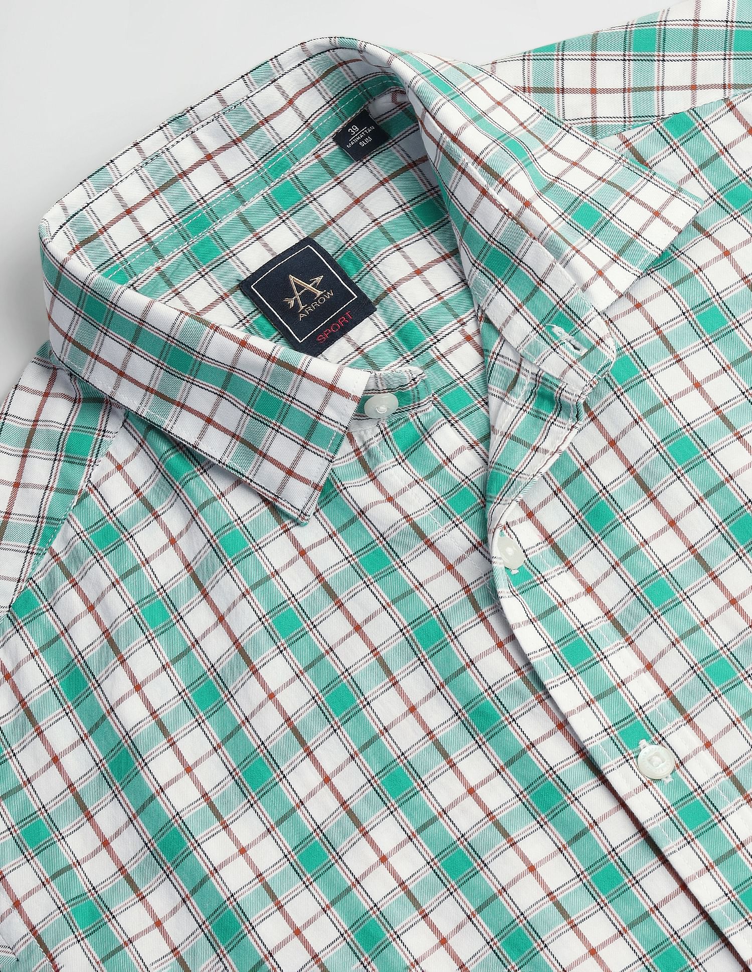 Arrow Sports Manhattan Slim Fit Cotton Shirt