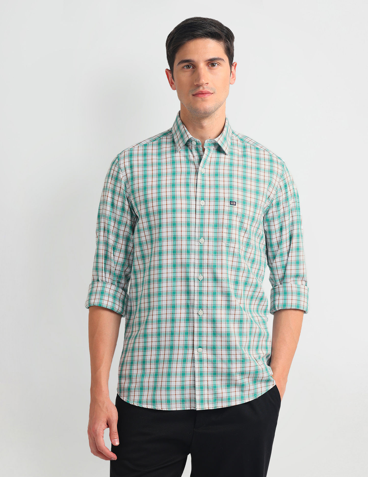 Arrow Sports Manhattan Slim Fit Cotton Shirt