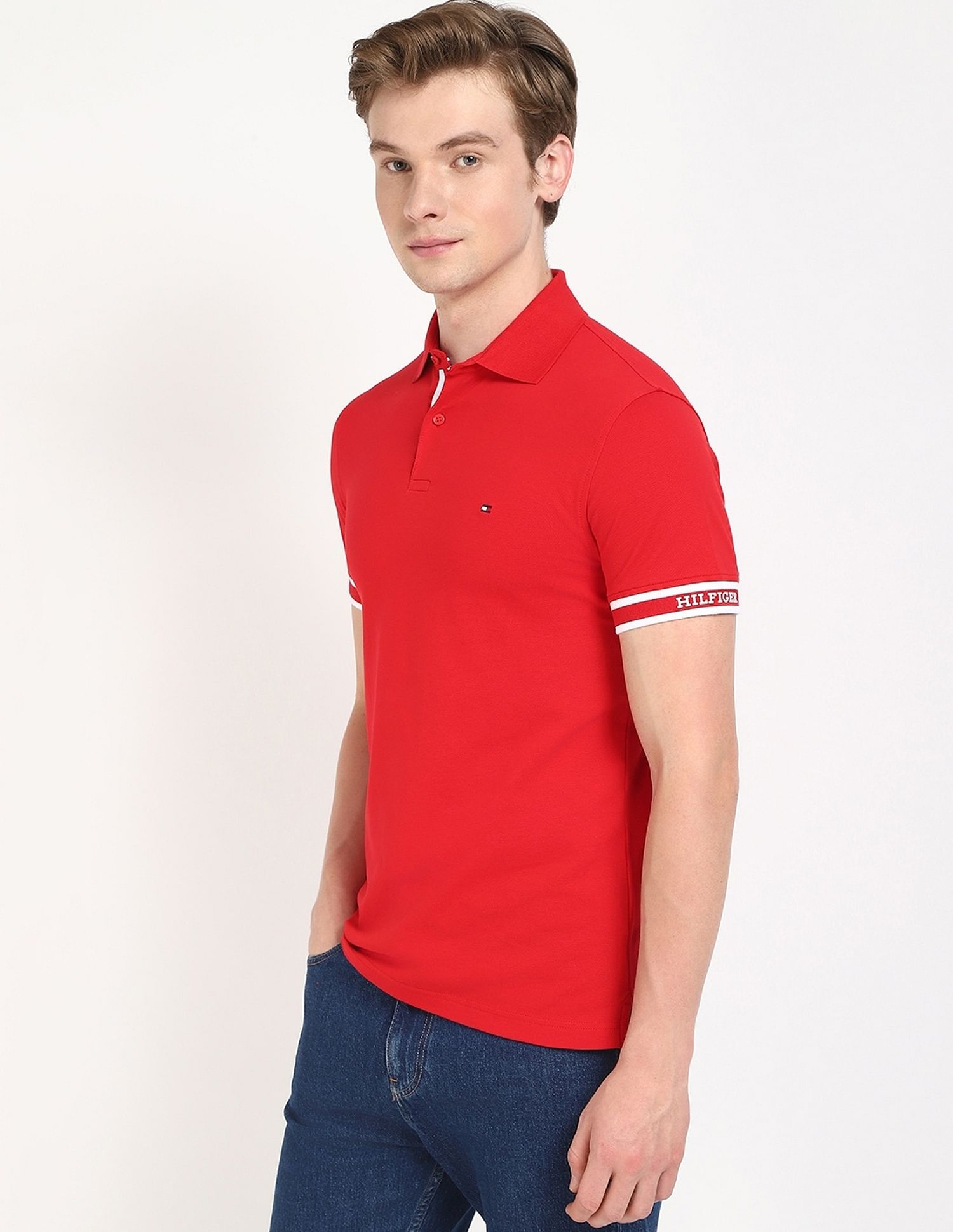 Tommy Hilfiger Solid Regular-Fit Cotton Polo Shirt