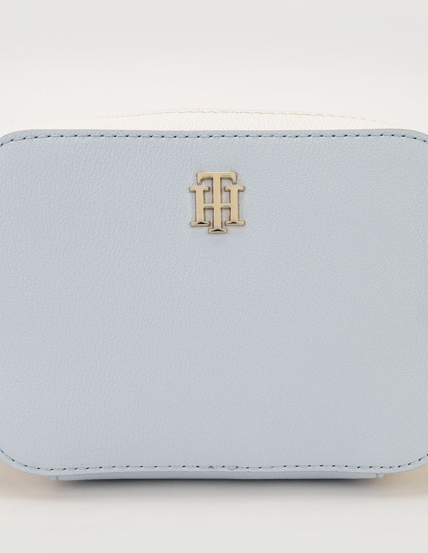 Tommy Hilfiger Solid Blue PU Sling Bags