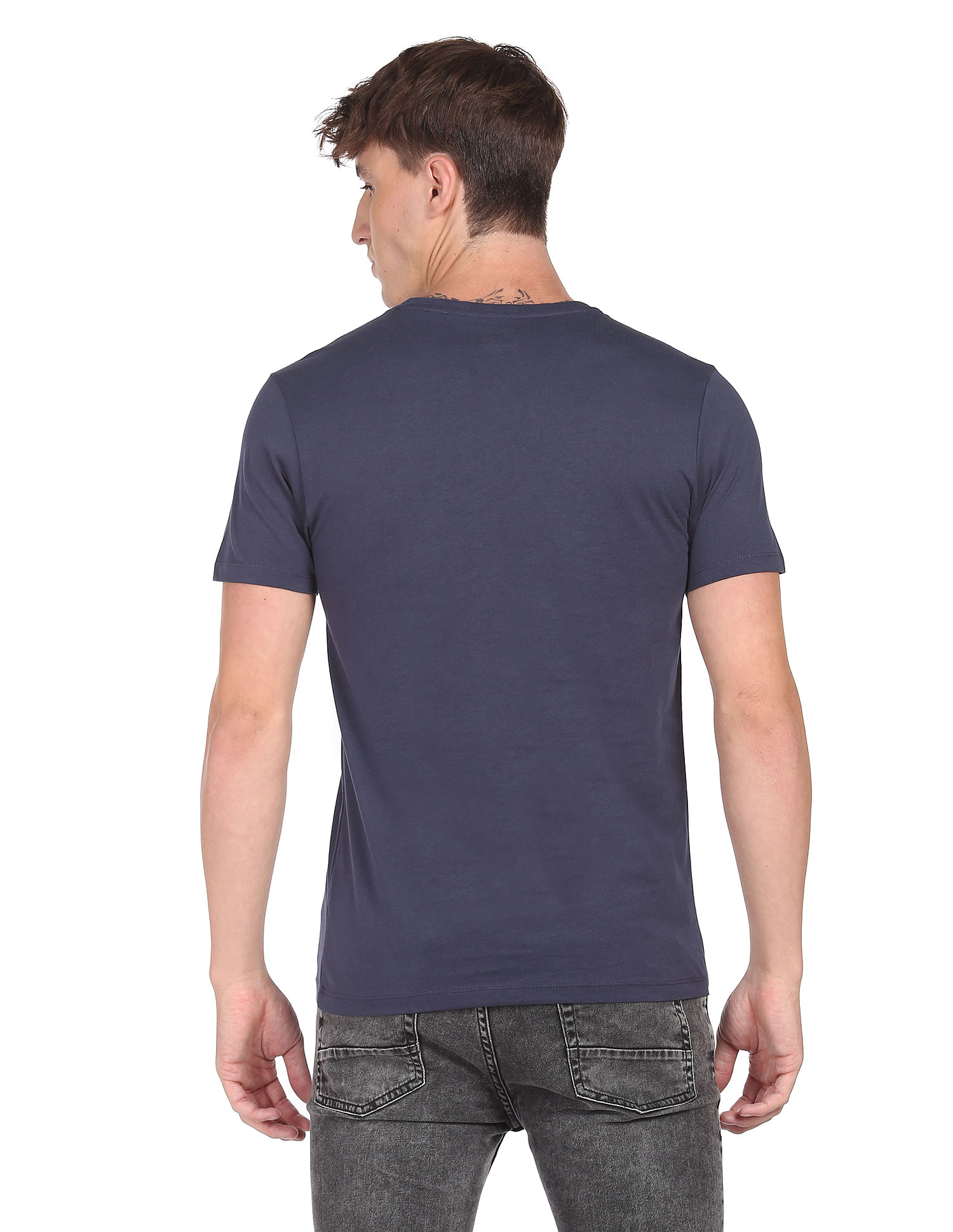 Flying Machine Long Sleeve Cotton T-Shirt