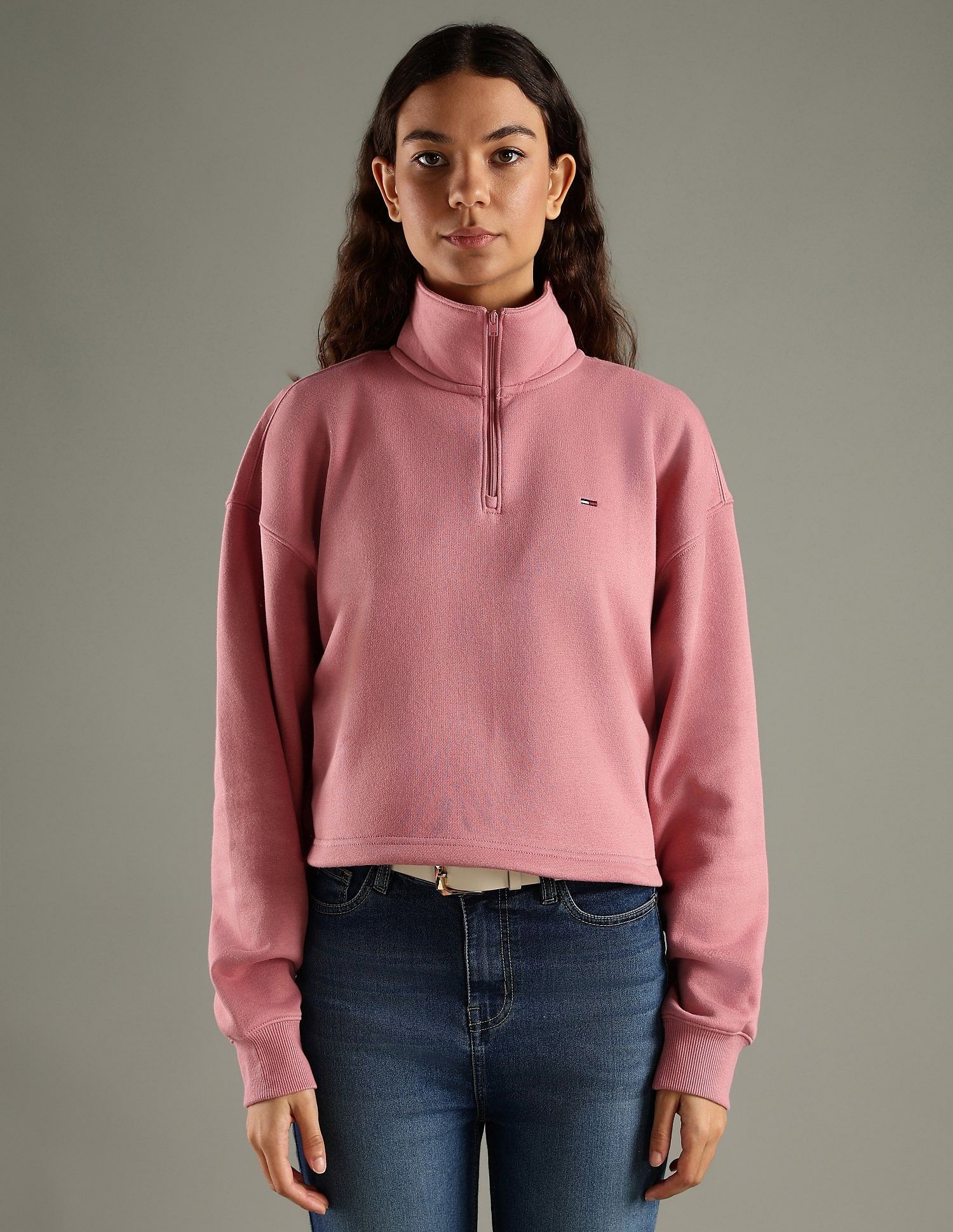 Tommy Hilfiger Regular Fit Cotton Half-Zip Sweatshirt