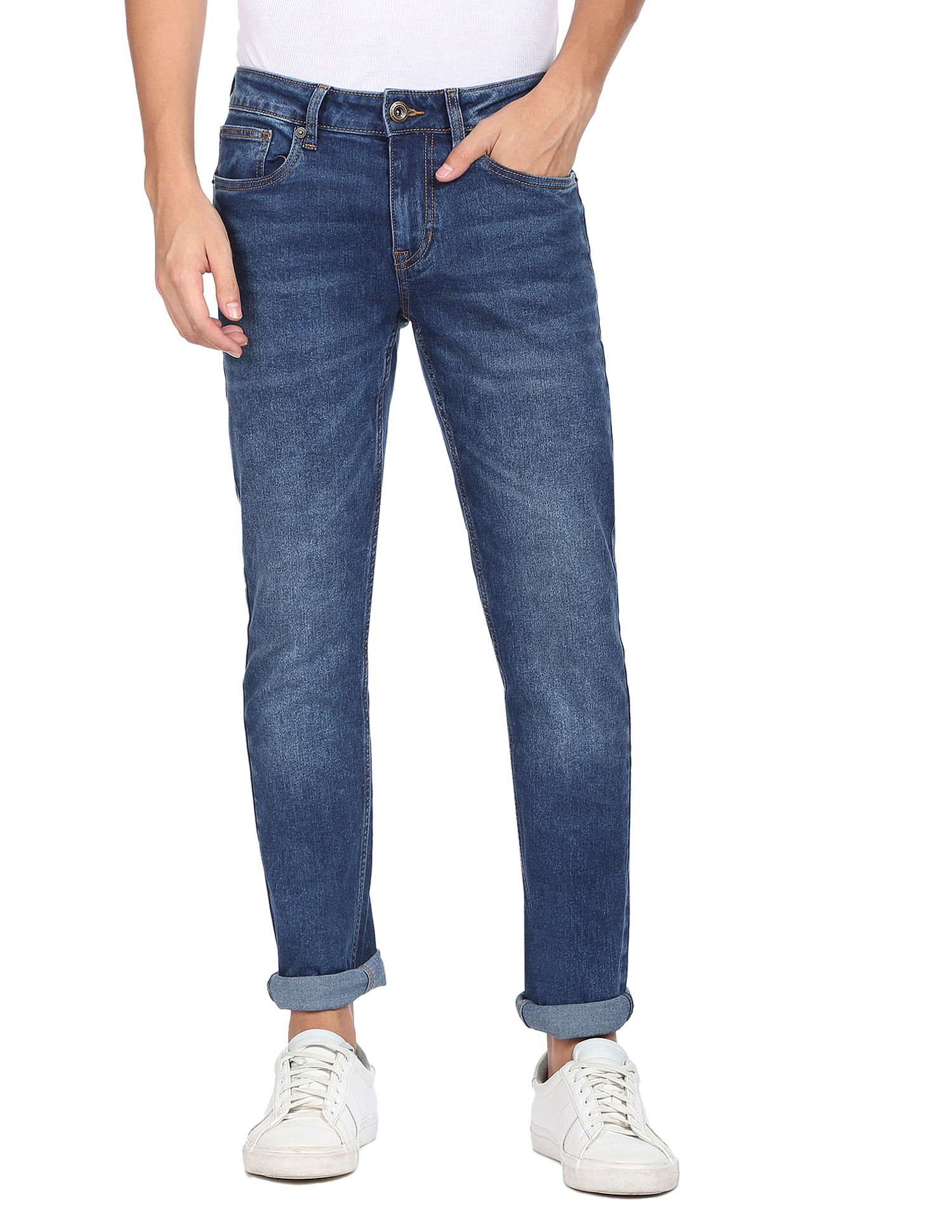 Flying Machine Stone Wash Jackson Skinny Fit Jeans