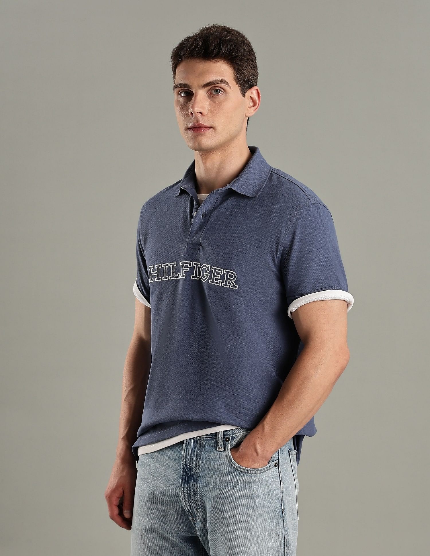 Tommy Hilfiger Logo Regular-Fit Cotton Polo T-Shirt