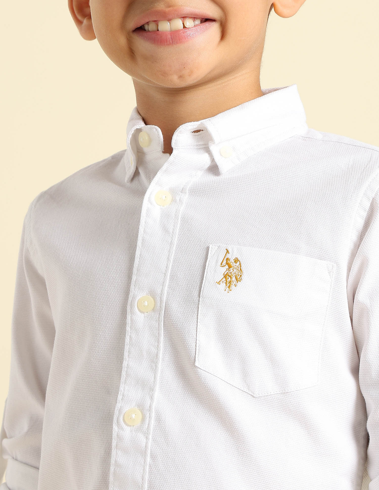 U.S. Polo Assn. Kids Boys Button Down Collar Cotton Shirt