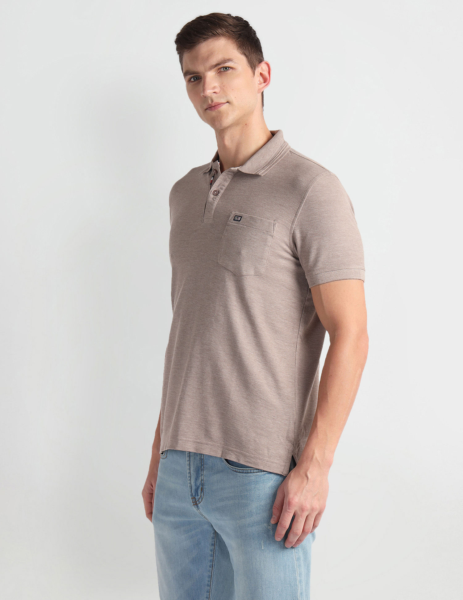 Arrow Sports Solid Logo Polo Shirt