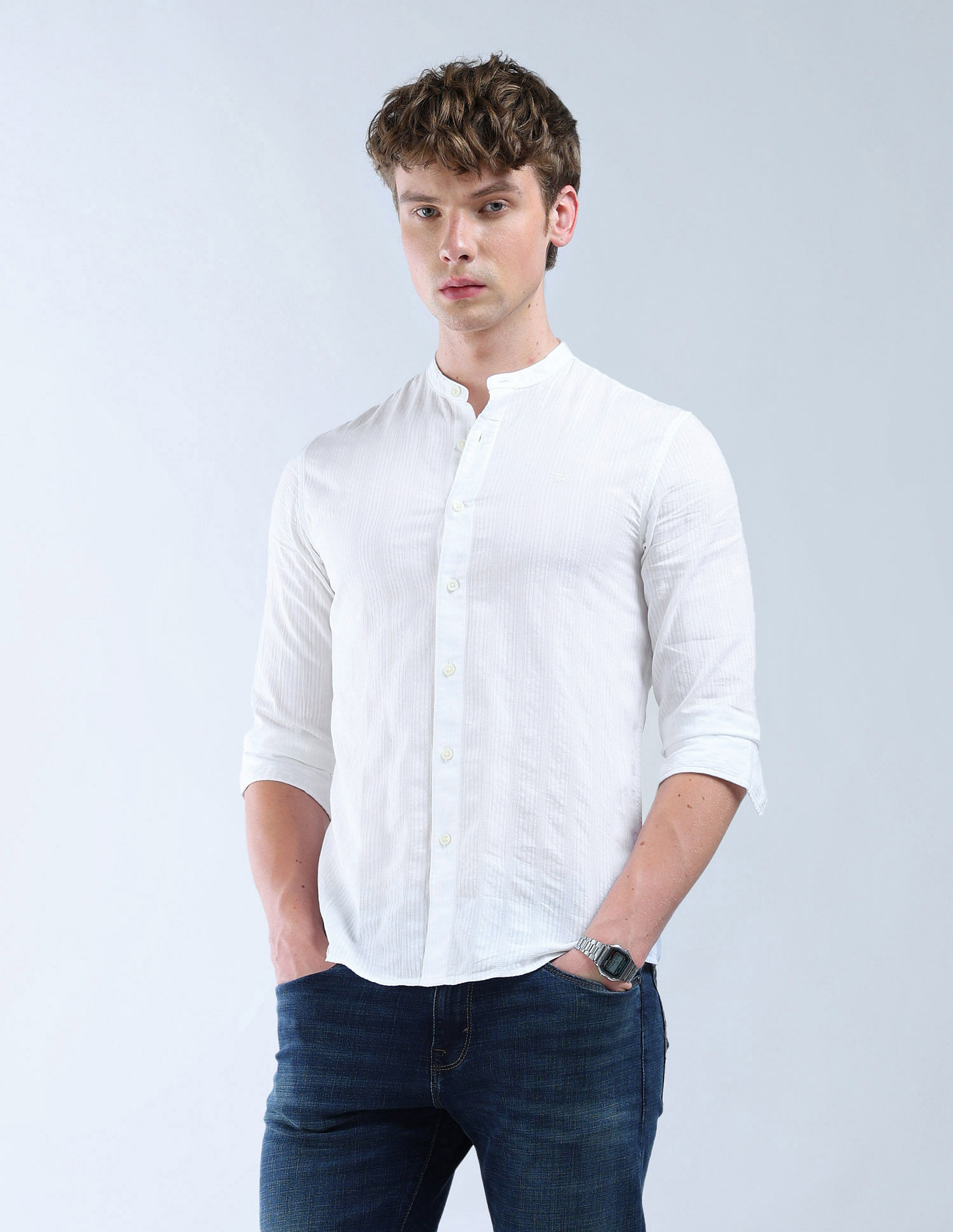 Flying Machine Pure Cotton Color Of Home Shirt