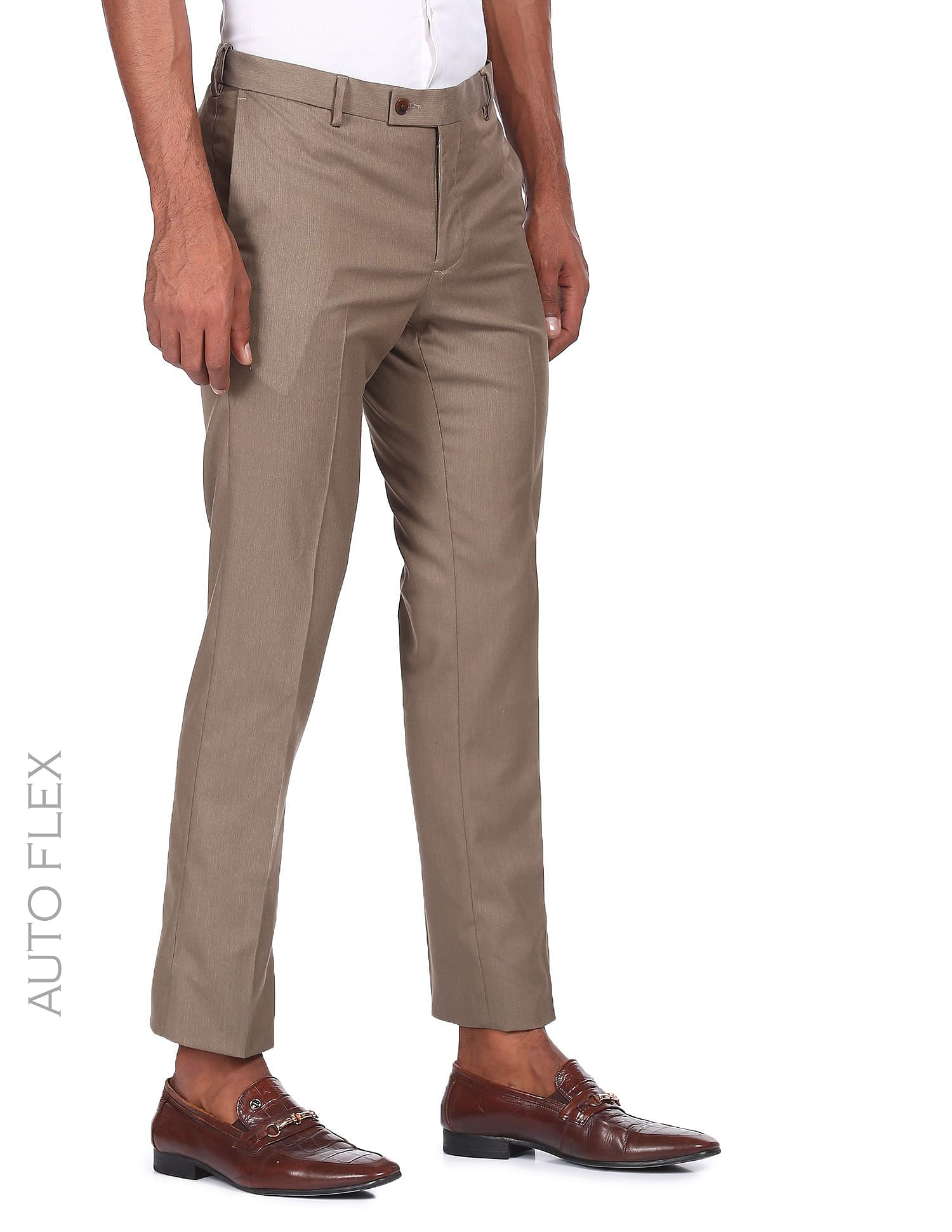 Buy ARROW Mens Autoflex Waist Regular Fit Trousers  Shoppers Stop