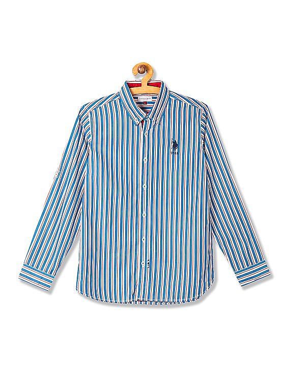 U.S. Polo Assn. Kids Boys Standard Fit Striped Shirt