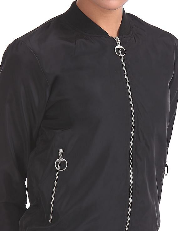 Flying Machine Women Long Sleeve Bomber Jacket