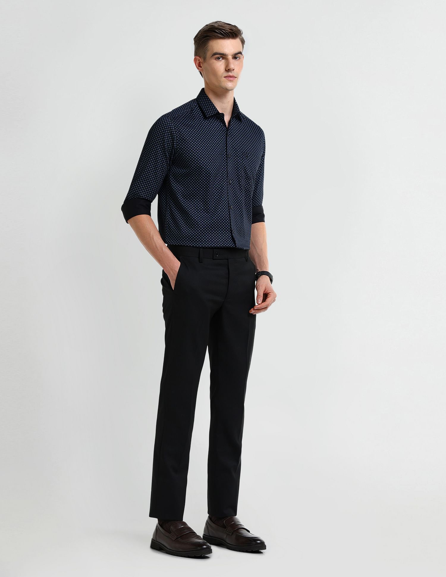 Arrow Manhattan Slim Fit Satin Shirt