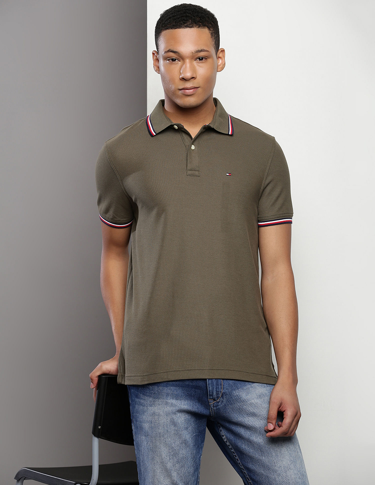 Tシャツ・カットソー NN07 Polo shirts (2526691651 HENRY SS 6691MULTI COLOUR) Navy Blue Stretch Cotton Polo Shirt SS25 25729584 | Zegna ES