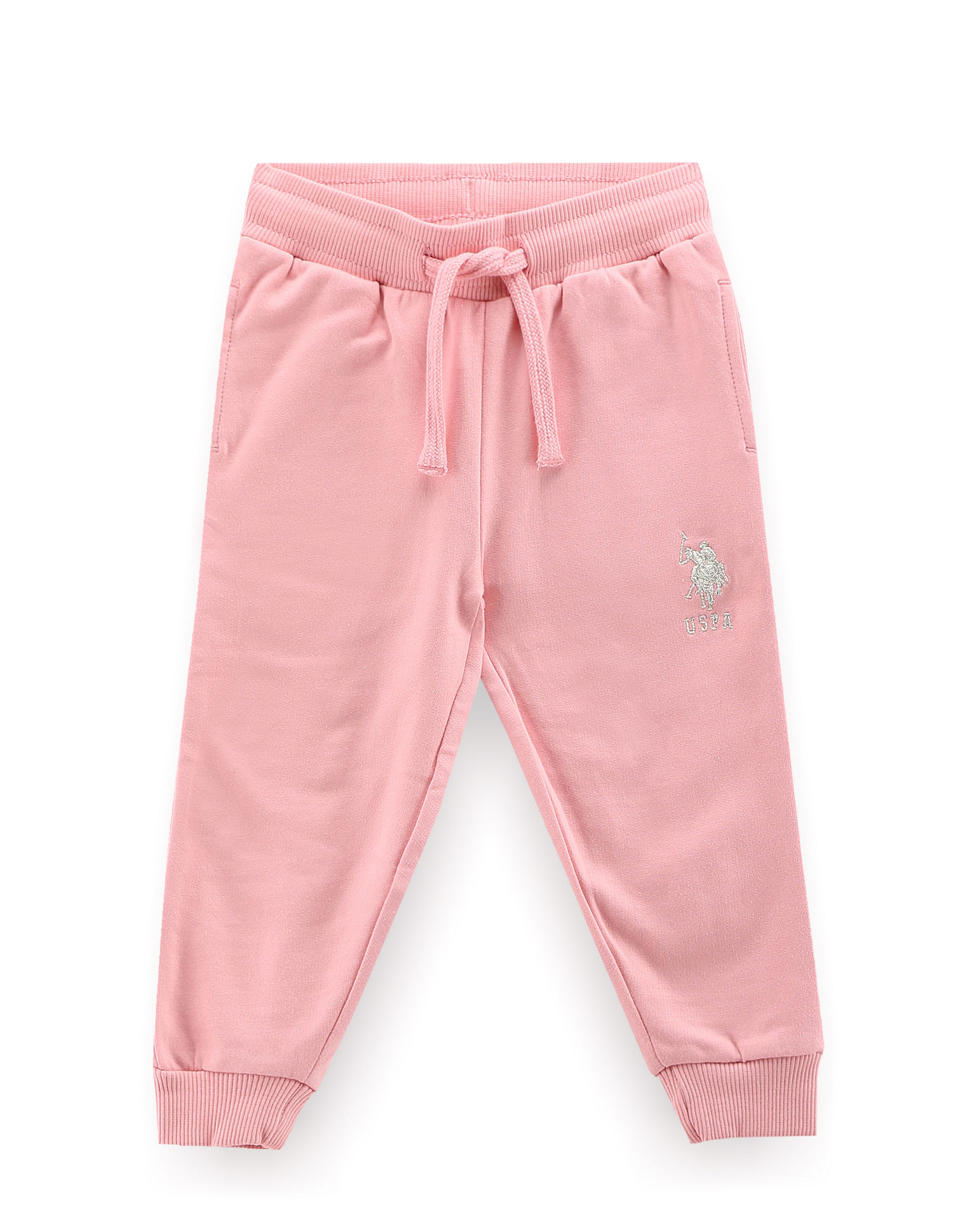 Buy US Polo Assn Kids Grey Printed Joggers for Girls Clothing Online   Tata CLiQ