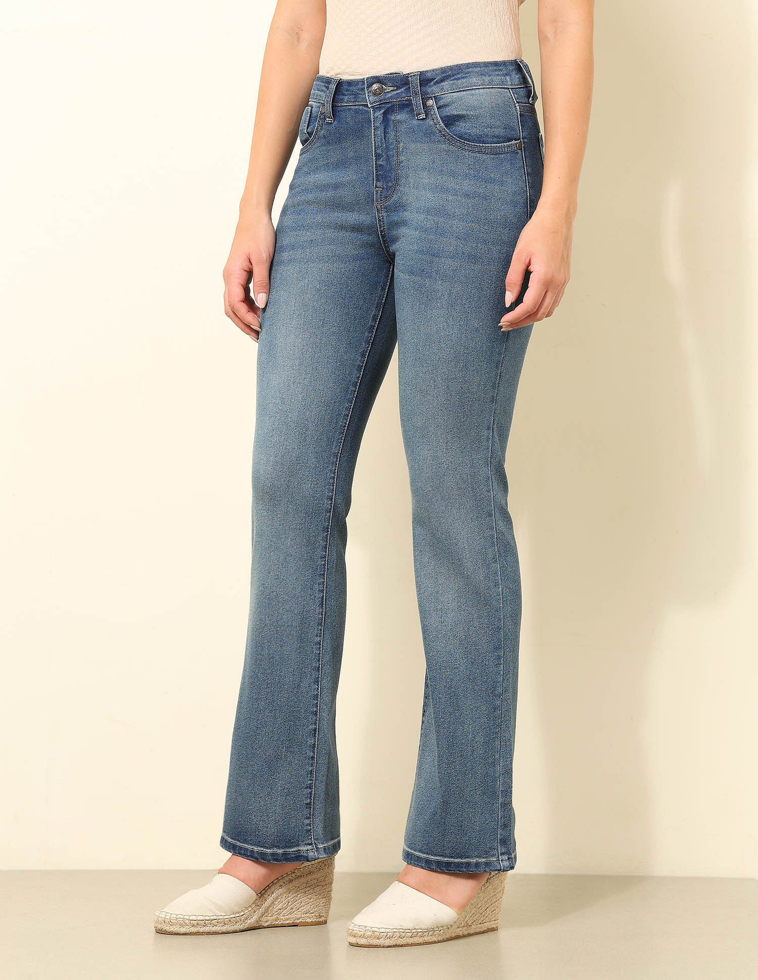 U.S. Polo Assn. Women Mid Rise Bootcut Jeans