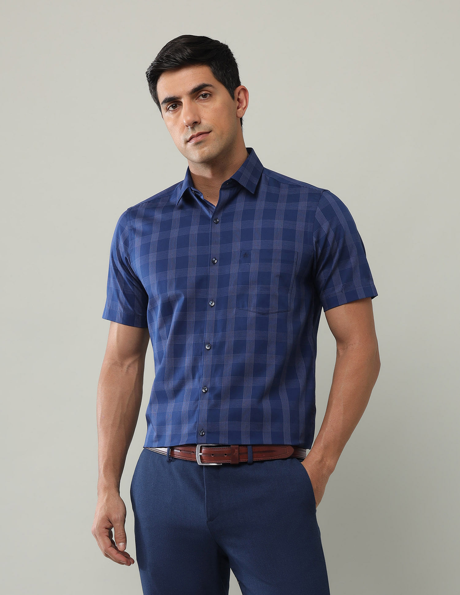 Arrow Grid Tattersall Checked Liberty Classic Fit Shirt