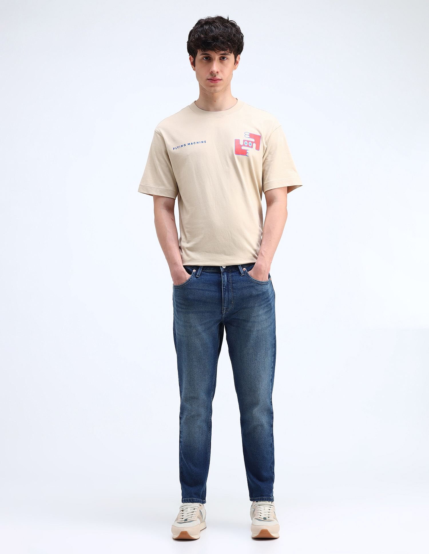 Flying Machine Mankle Slim Fit Whiskered Jeans