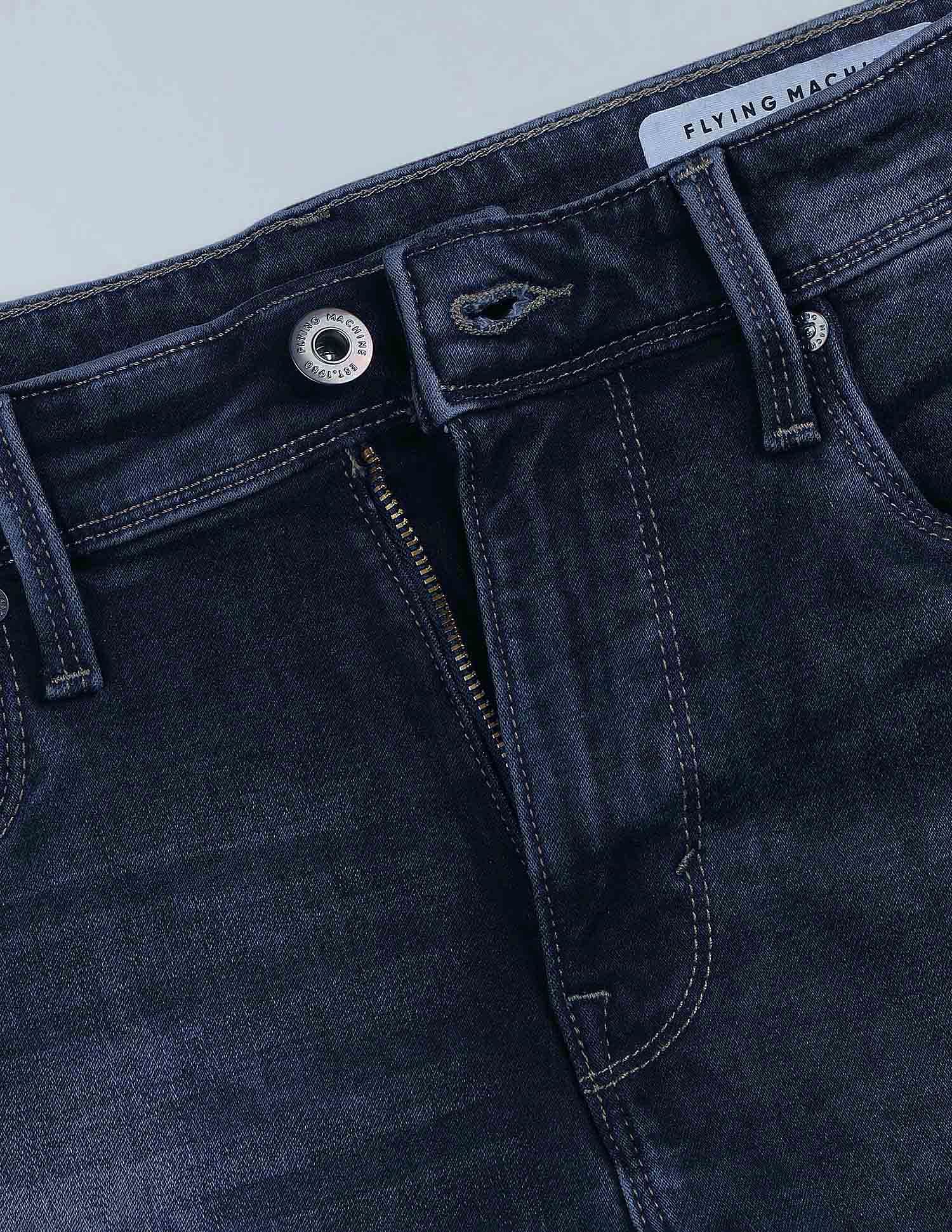 Flying Machine Slash Slim Tapered Fit Whiskered Jeans