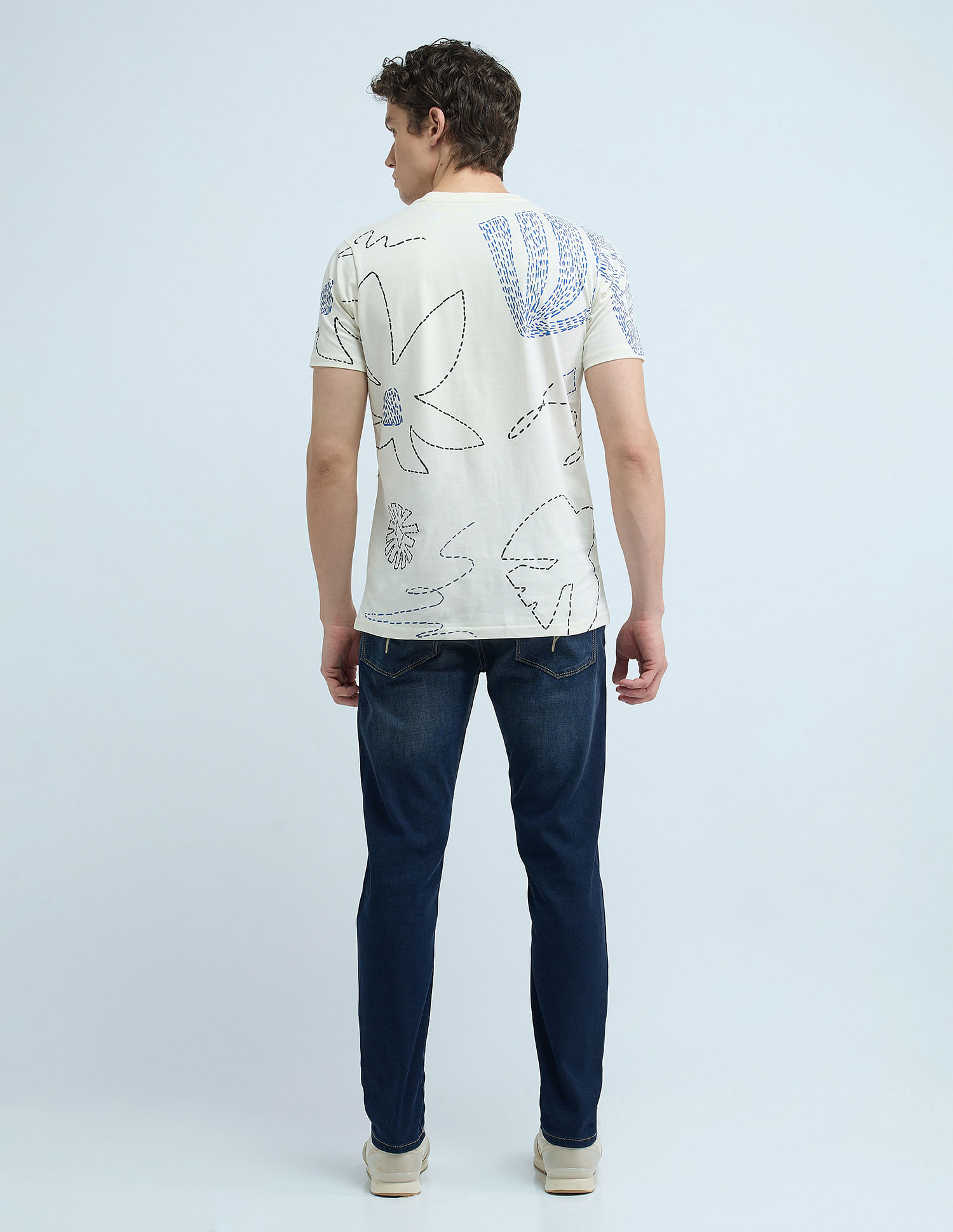 Flying Machine Slash Slim Tapered Washed Jeans