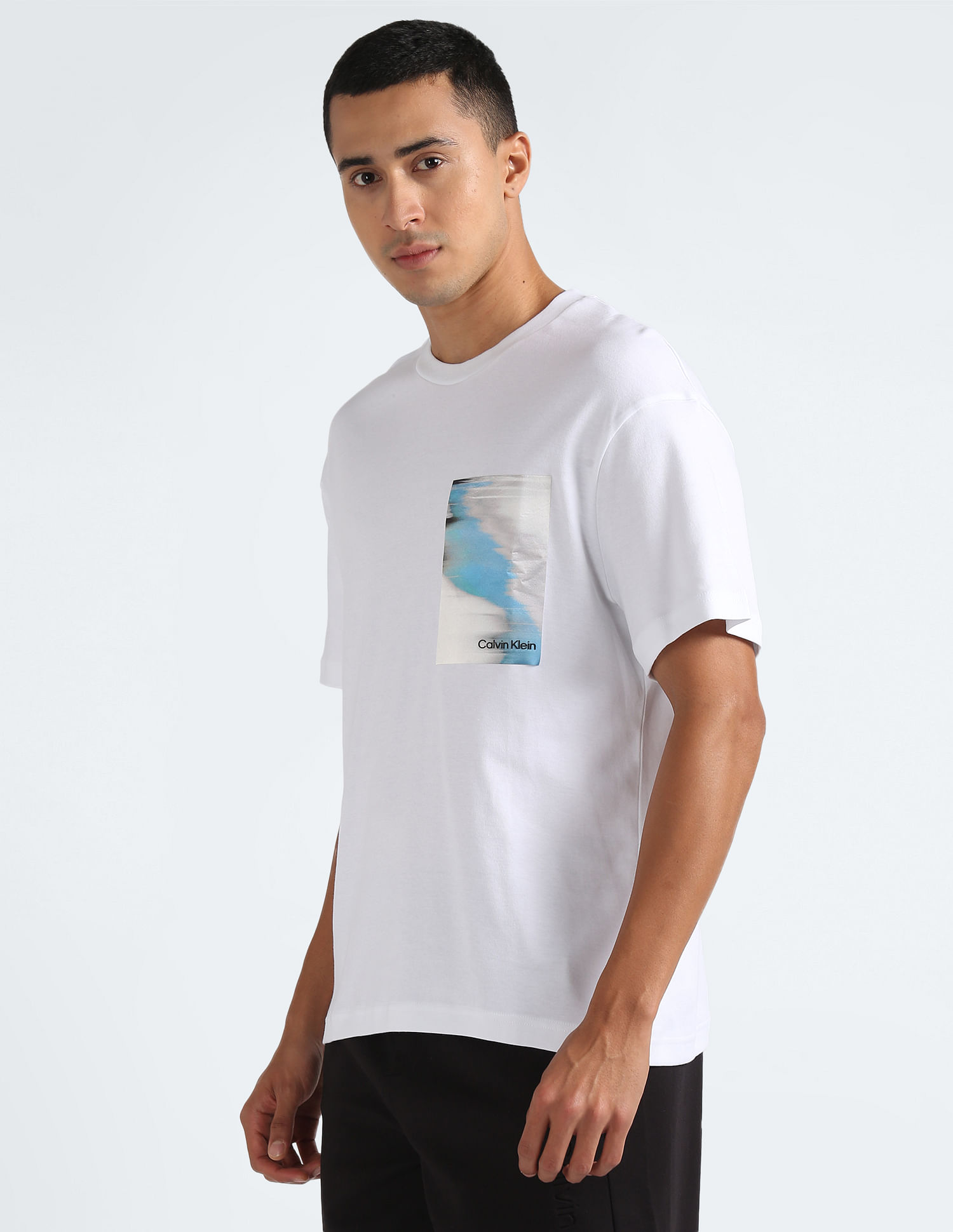 Calvin Klein Glitch Chest Print Comfort T-Shirt