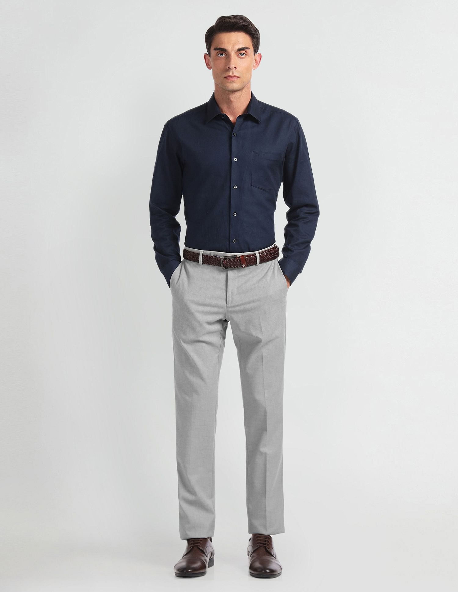 Arrow Checked Smart Flex Trousers