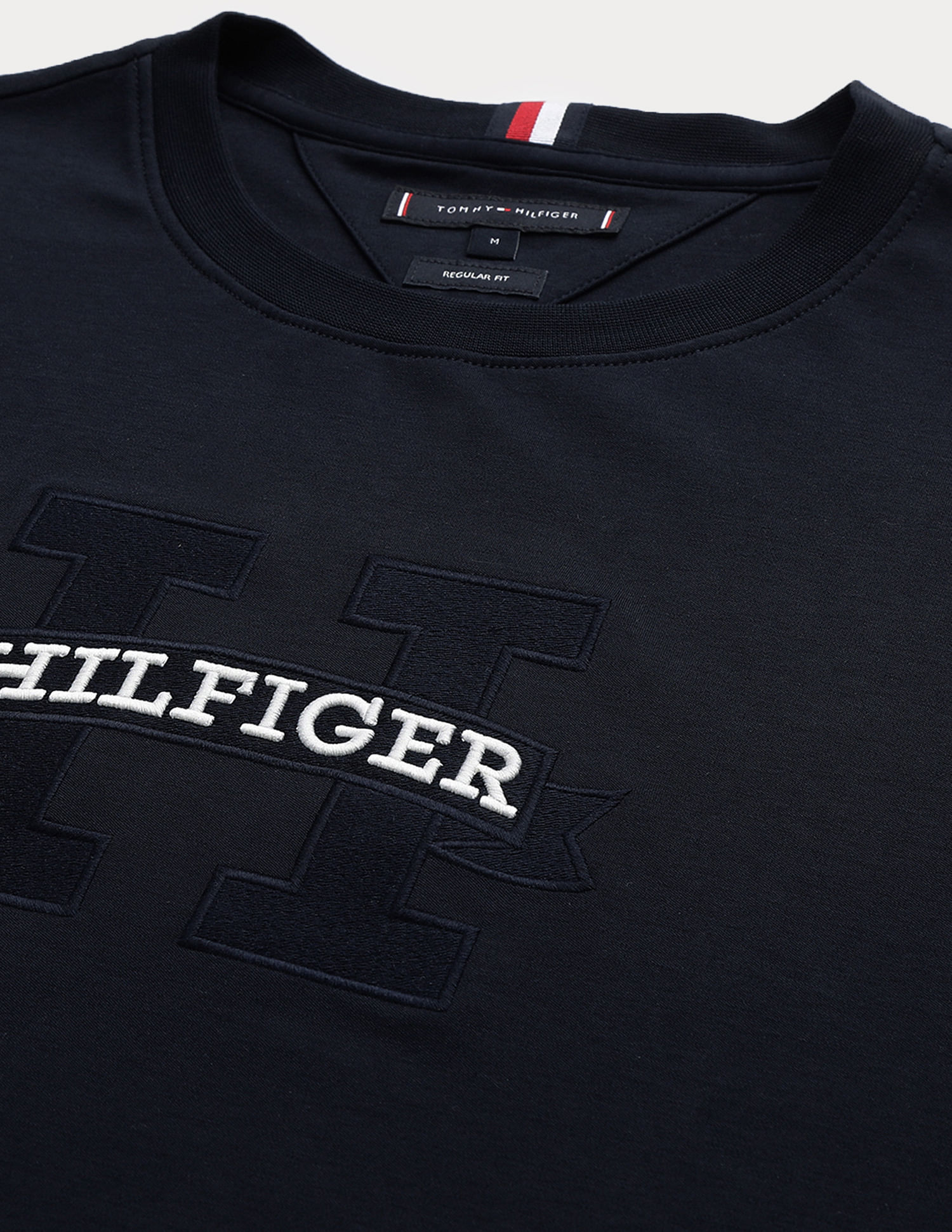 Tommy Hilfiger Round Neck Scroll Graphic T-Shirt