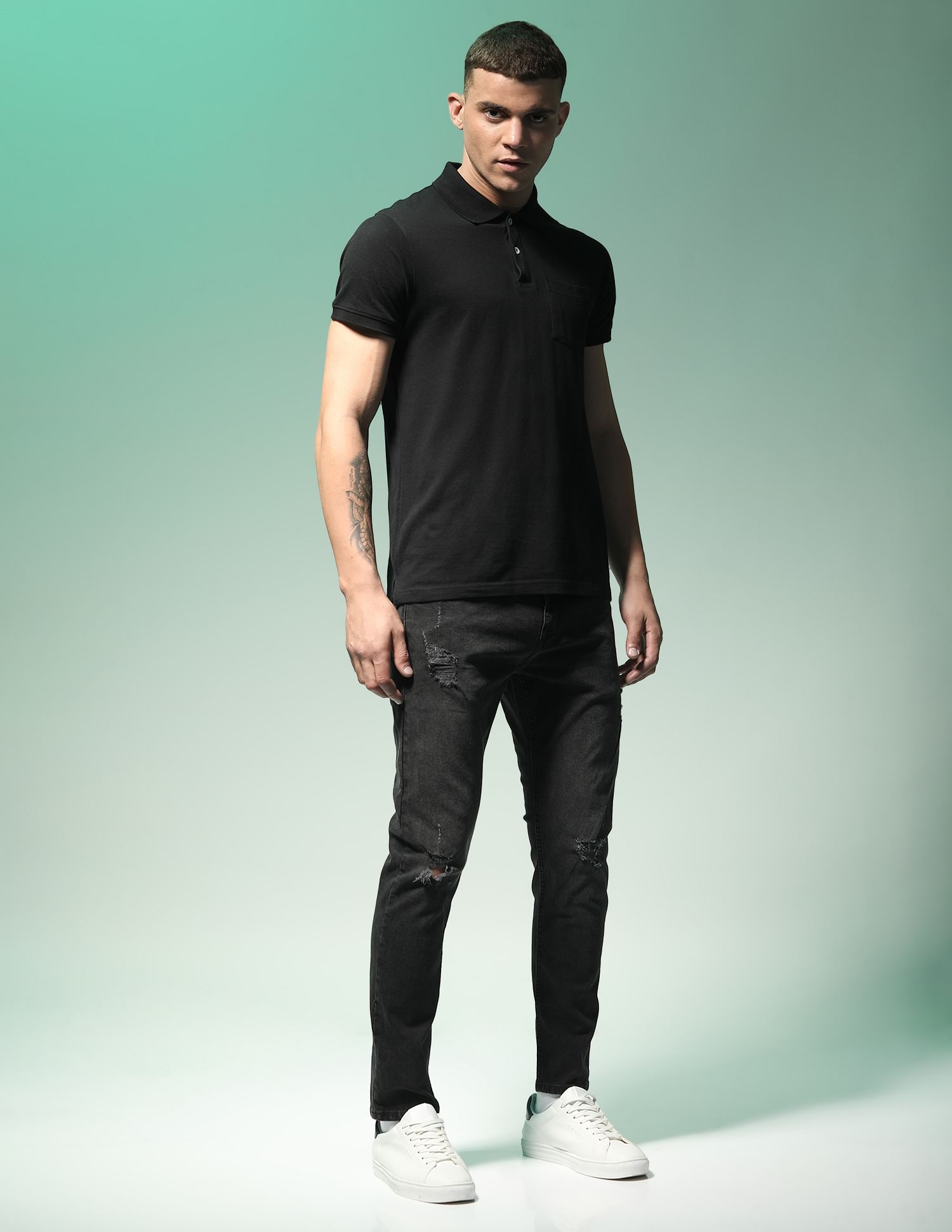 Flying Machine Slim Tapered Lightly Distressed Jeans