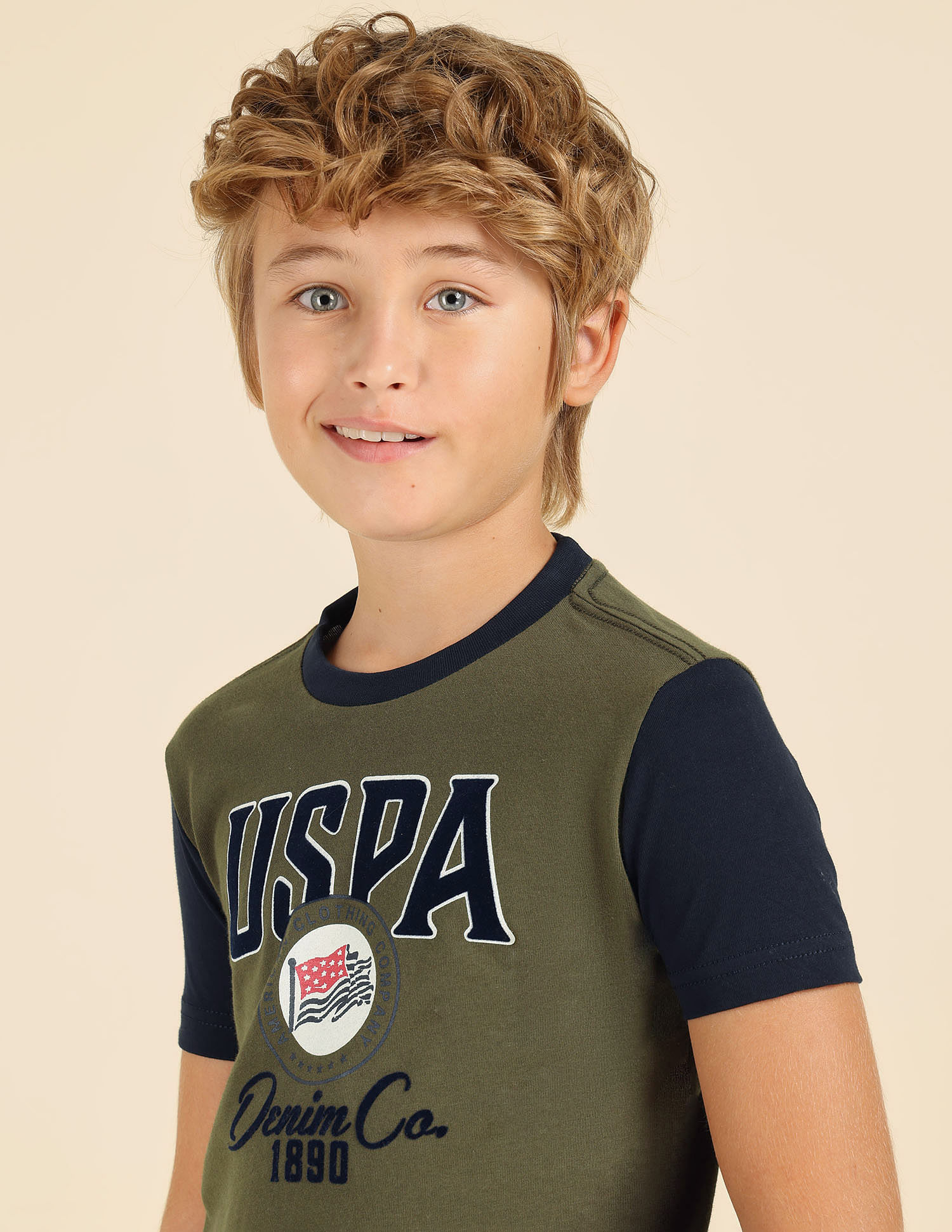 U.S. Polo Assn. Kids Boys Pure Cotton Regular Fit T-Shirt