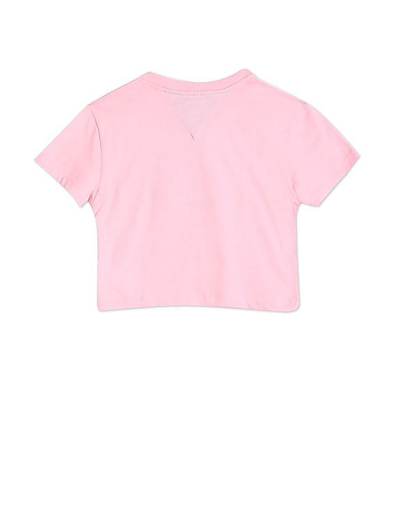 Buy Tommy Hilfiger Kids Girls Light Pink Crew Neck Looney