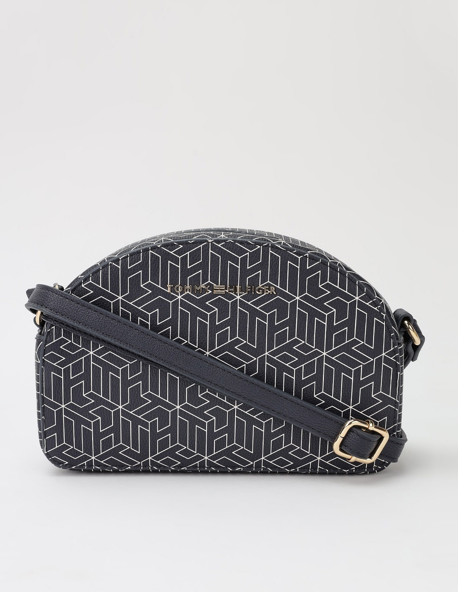 Tommy Hilfiger Logo Blue Pu Sling Bag
