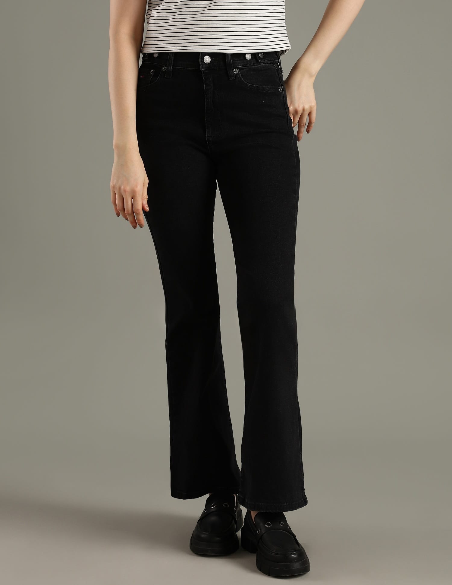 Buy Tommy Hilfiger Straight Fit High Rise Jeans