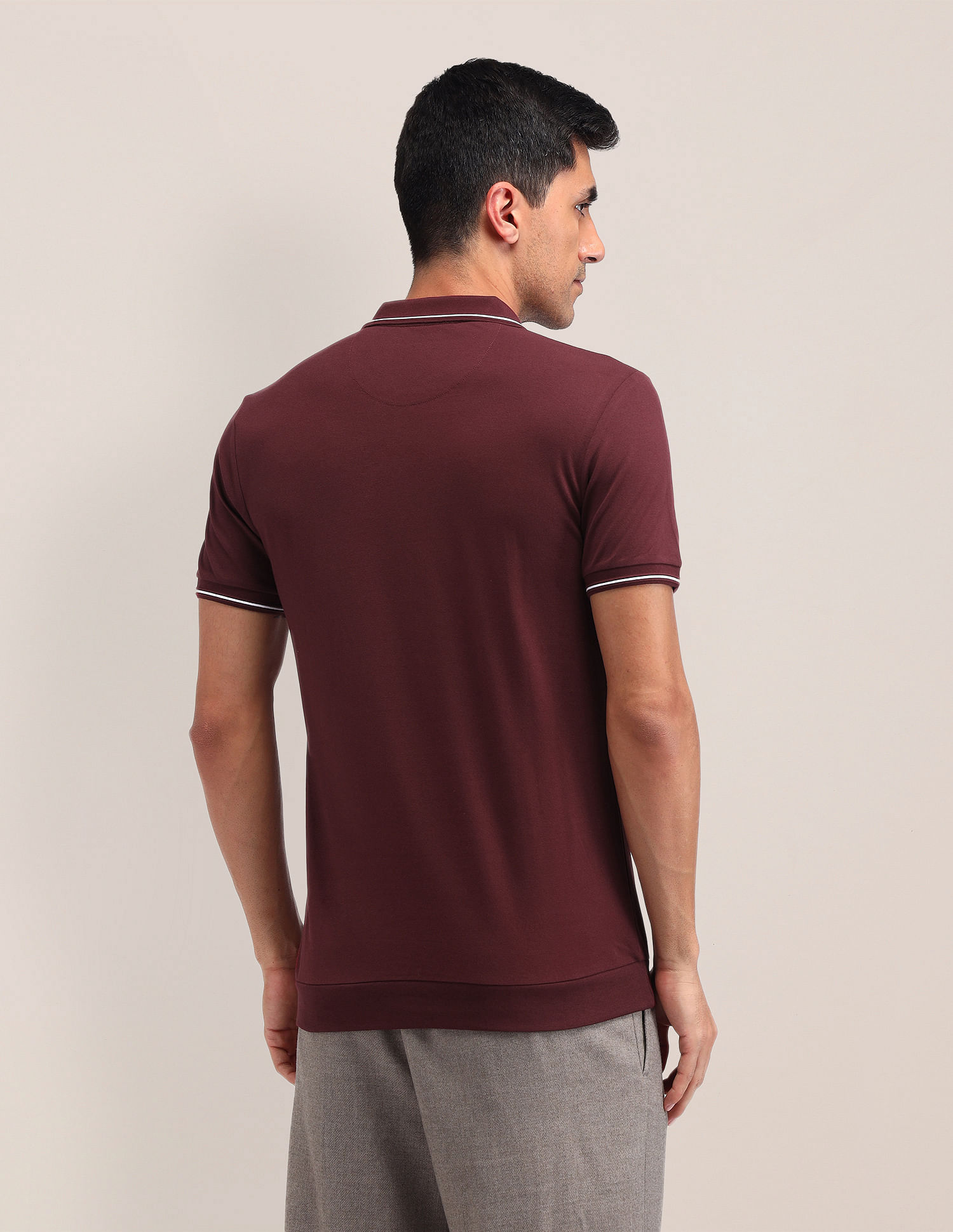 U.S. Polo Assn. Solid Pattern Slim Fit Polo Shirt