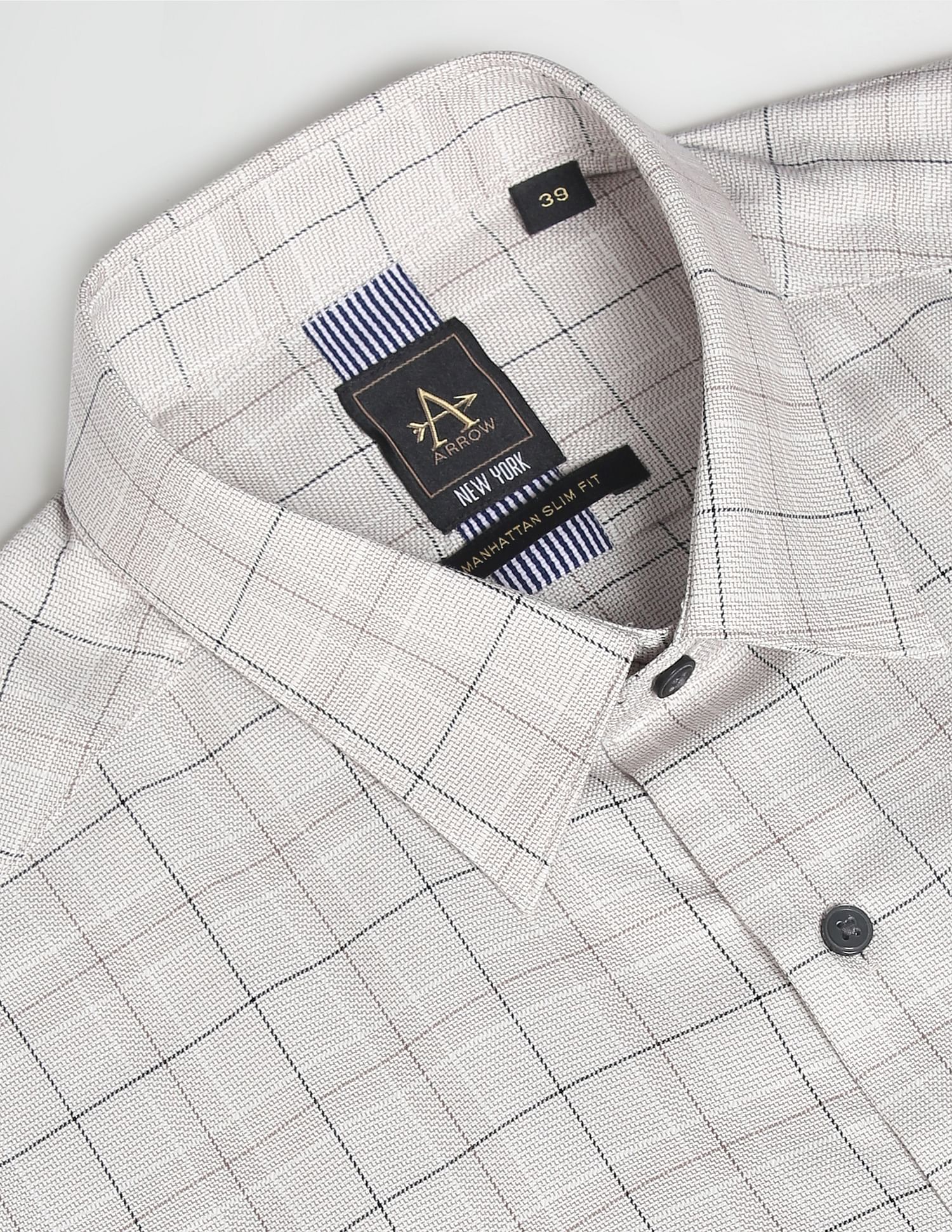 Arrow Newyork Tartan Check Manhattan Slim Fit Shirt